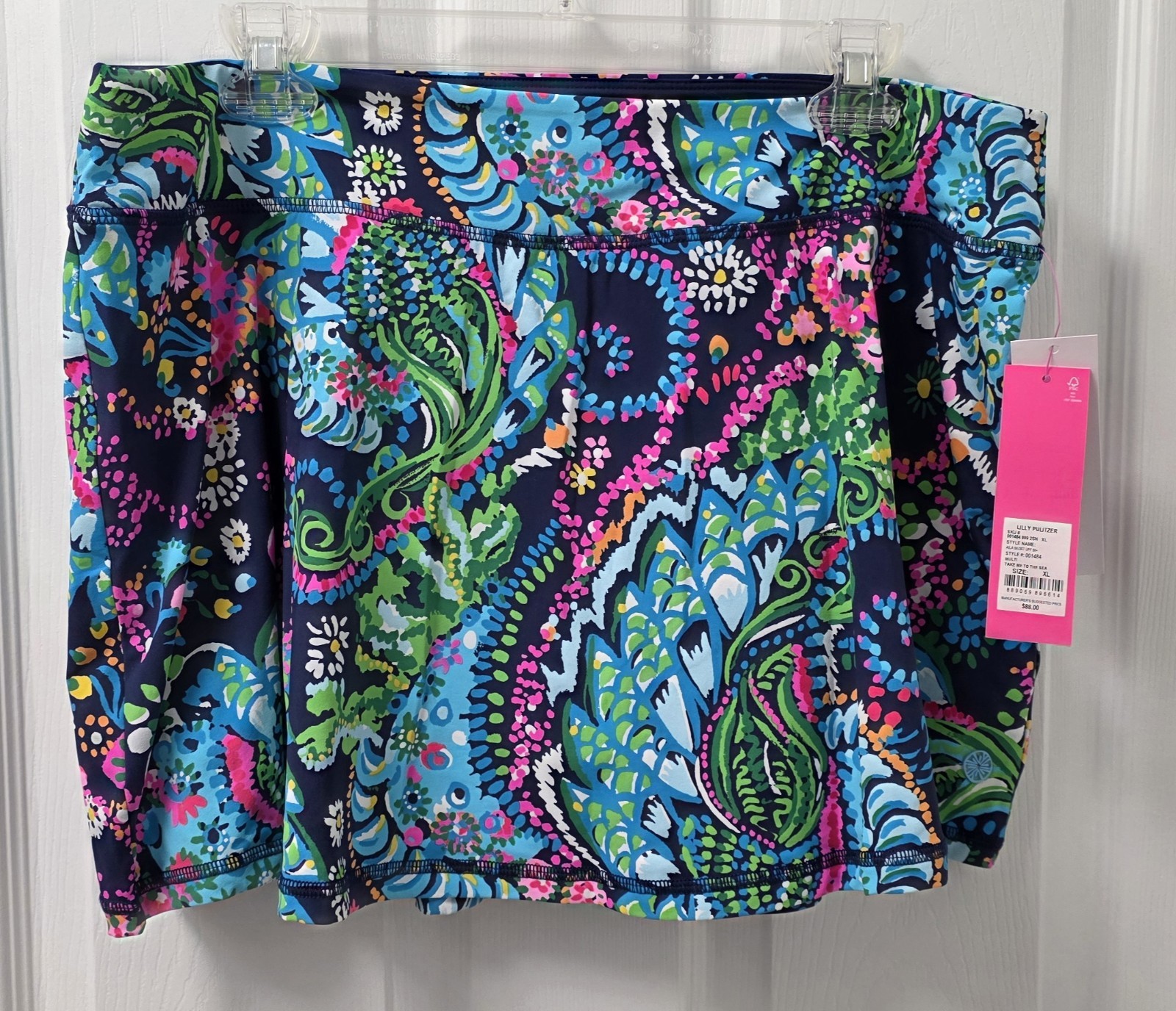 Lilly Pulitzer Luxletic NWT Size XL Take Me To The Sea Skort Pickleball Golf Lilly Pulitzer Luxletic NWT Size XL Take Me To The Sea Skort Pickleball Golf