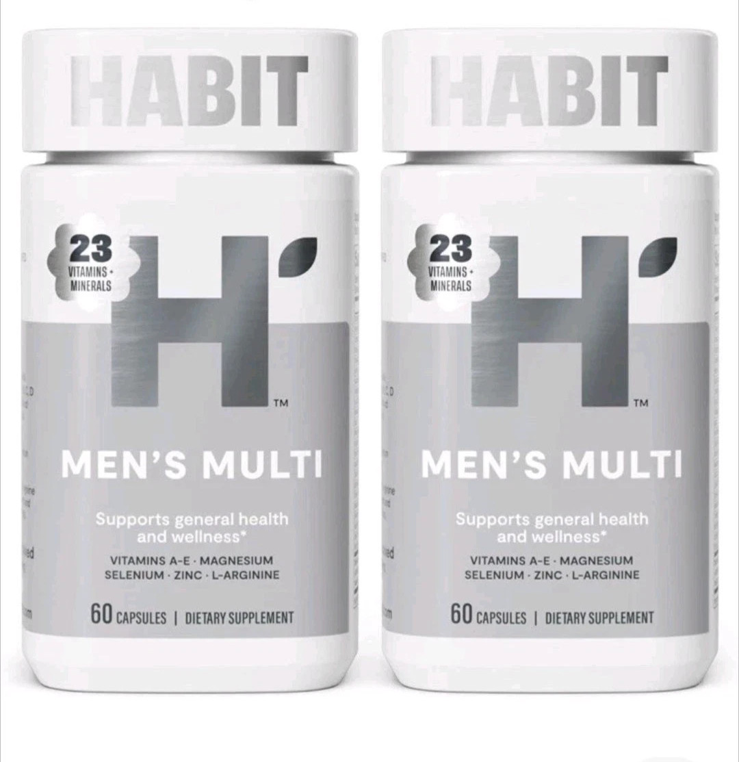 2 PACK Habit Men\'s Multi Vitamin Supports Health Wellness Vitamins A-E  09/27