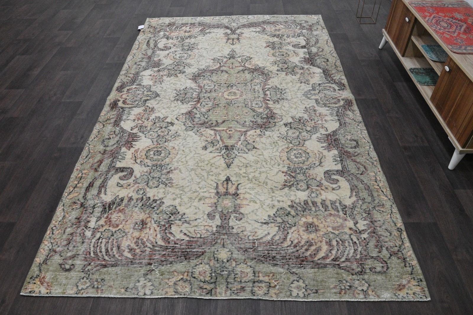 Oushak 5x9,Turkish Rug,vintage,anatolian,BEIGE,kilim,Bohemian,handmade,wool