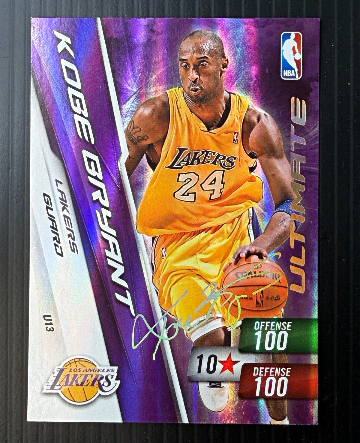 Panini 2010-11 Adrenalyn XL Ultimate Kobe Bryant #U13 Los Angeles Lakers