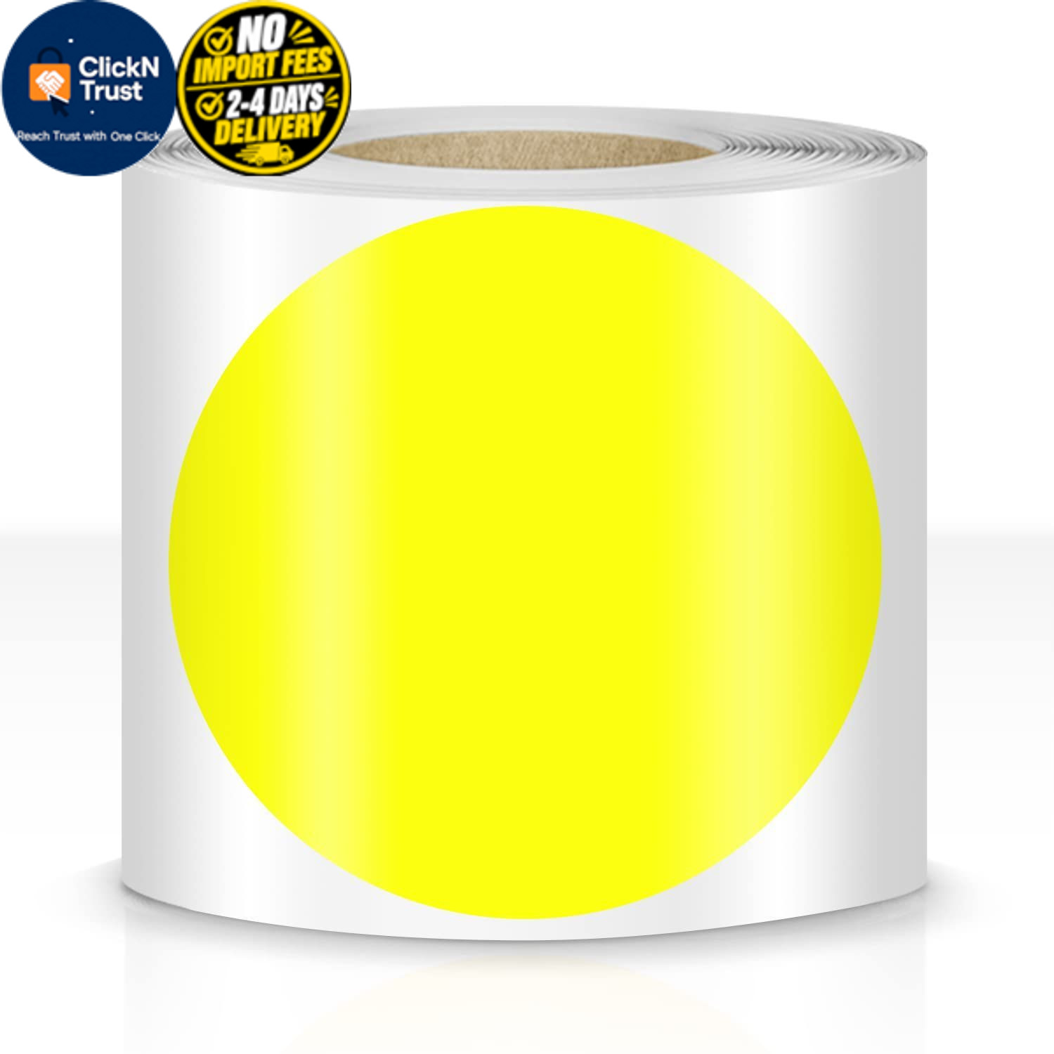 EVQ Vinyl Floor Dot Sticker, 200 PCS Yellow Social 5