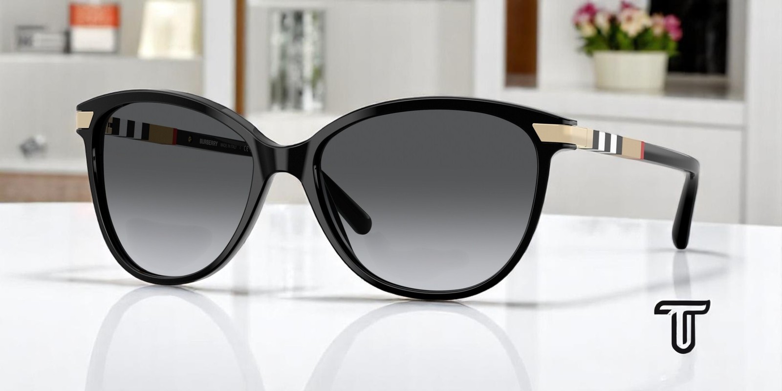 BURBERRY BE4216 3001T3 Black Polarized Grey Gradient 57 mm Women\'s Sunglasses