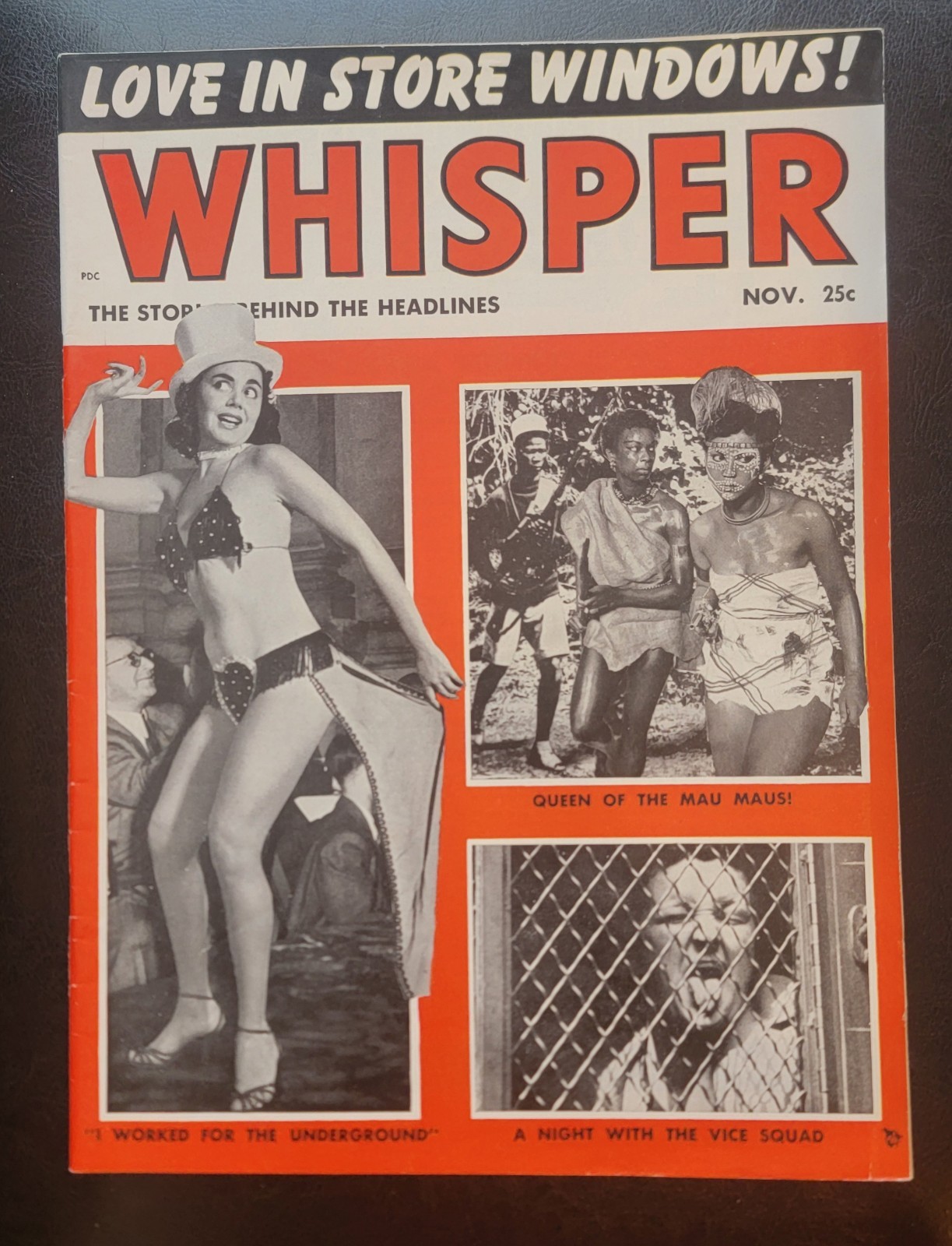 Whisper November 1953 Vintage Girlie Magazine HIGH GRADE GLOSSY