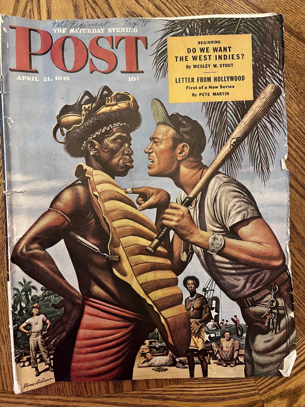 April 21 1945 Saturday Evening Post in Acceptable Condition April 21 1945 Saturday Evening Post in Acceptable Condition