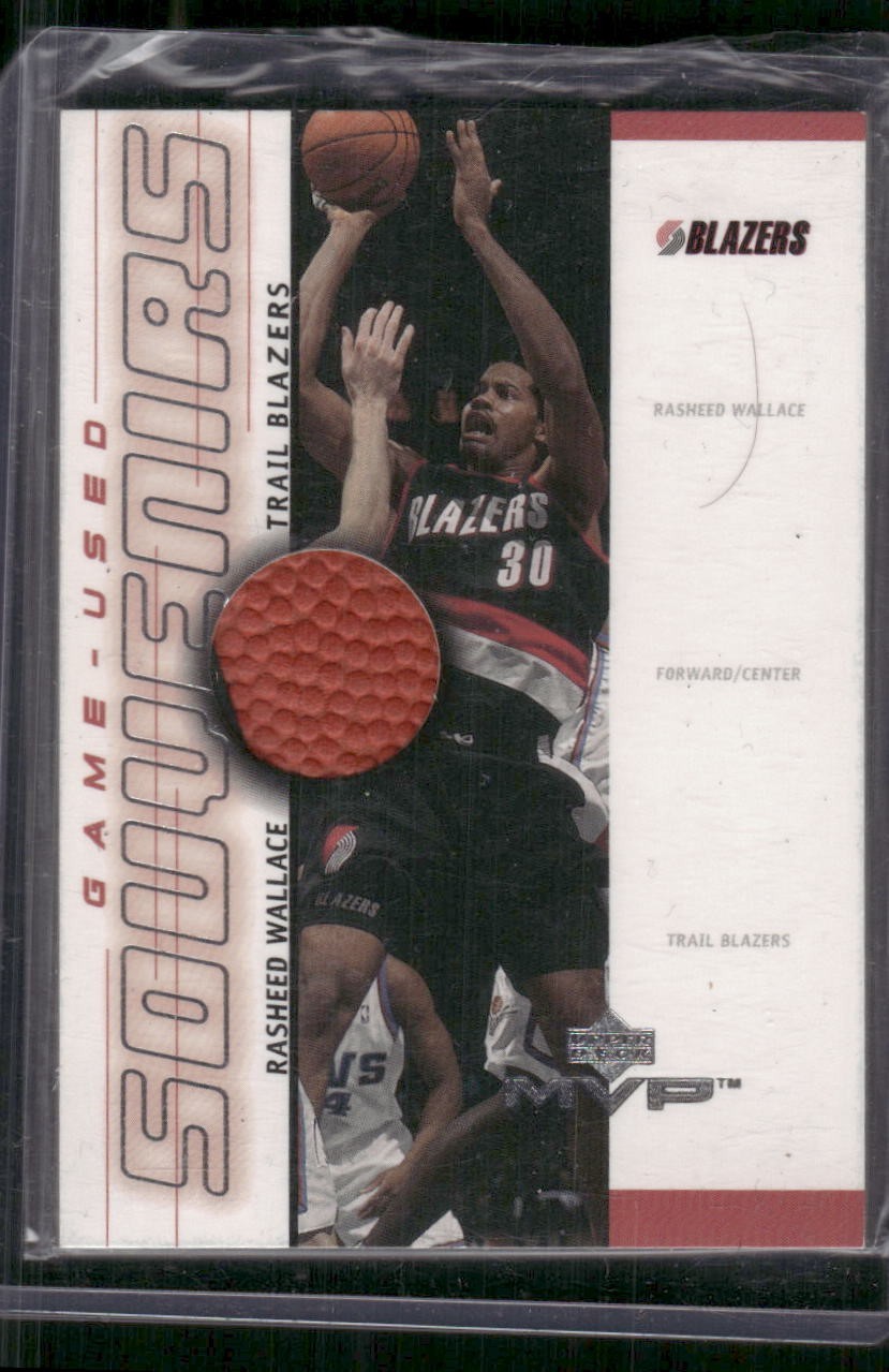 RASHEED WALLACE 2000-01 Upper Deck MVP Game-Used Souvenirs Ball relic RW-5 RASHEED WALLACE 2000-01 Upper Deck MVP Game-Used Souvenirs Ball relic RW-5