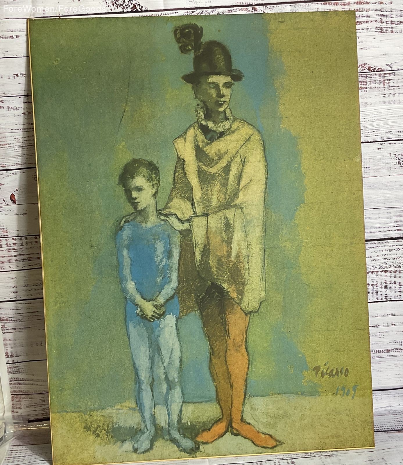 1905 PABLO PICASSO Saltimbanques Series Rose Period Etching/Drypoint on Board