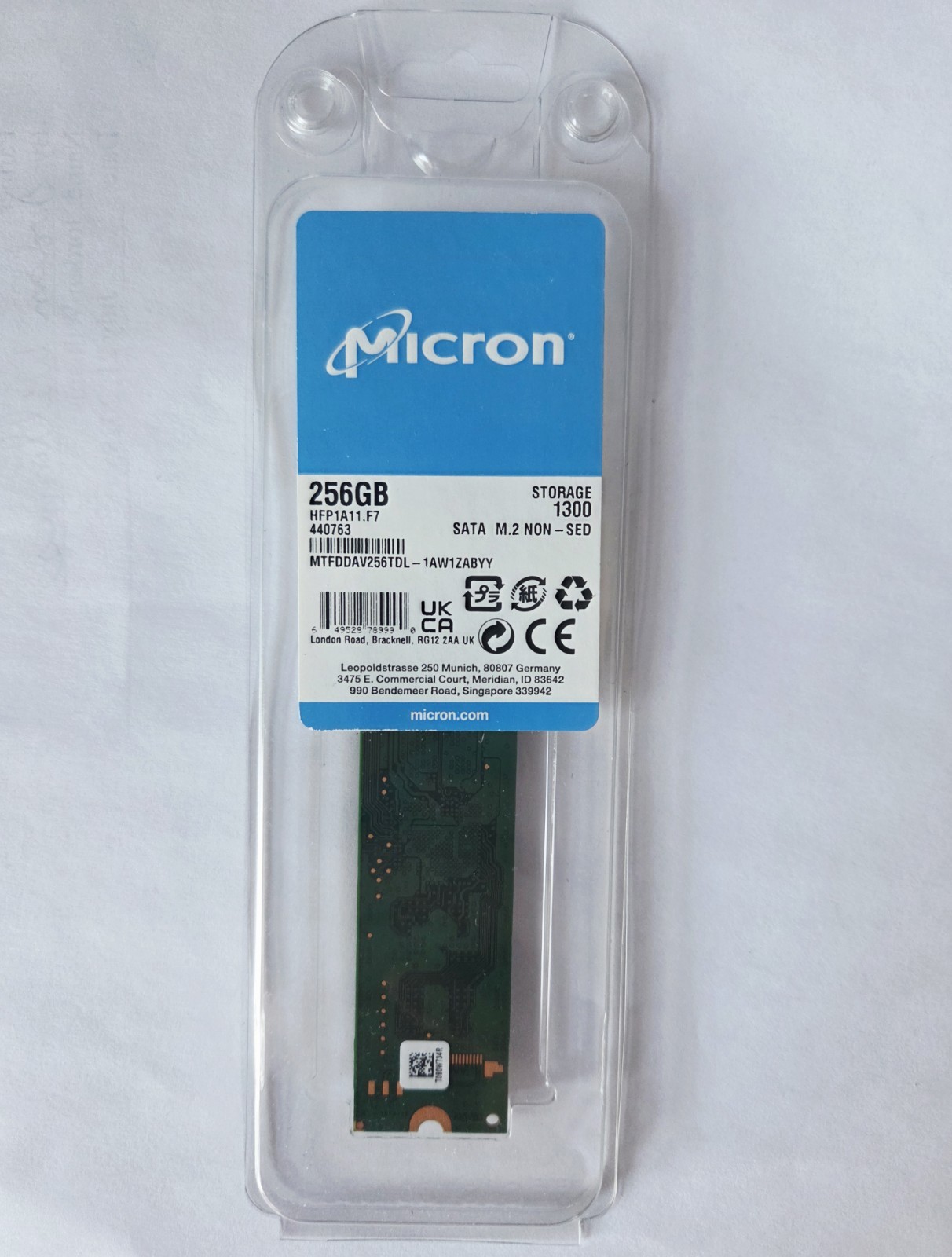 NEW MTFDDAV256TDL Dell Micron 1300 256GB M.2 SATA SSD 400763 256 GB MEMORY