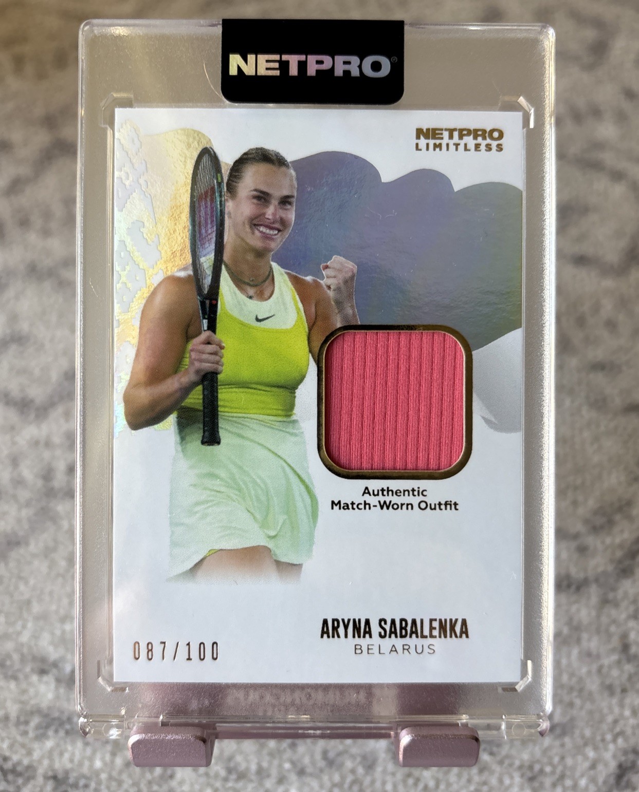 Aryna Sabalenka 2026 Netpro 🎾 Indian Wells 🏆 Worn Patch Relic /100