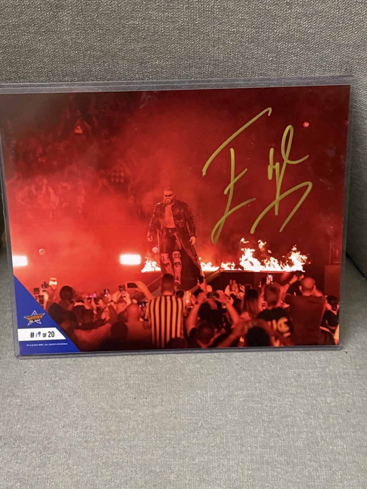 Edge Autographed Photo WWE SummerSlam #19/20 WWE Authentic Original Signed