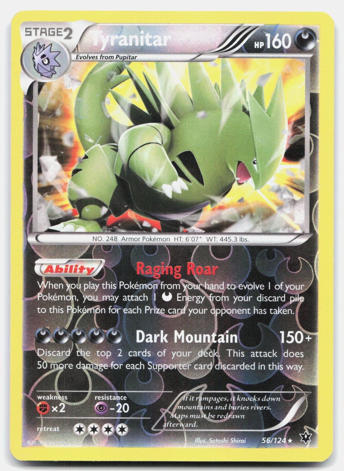 Pokemon Tyranitar 56/124 Fates Collide MP [JKFHE8]