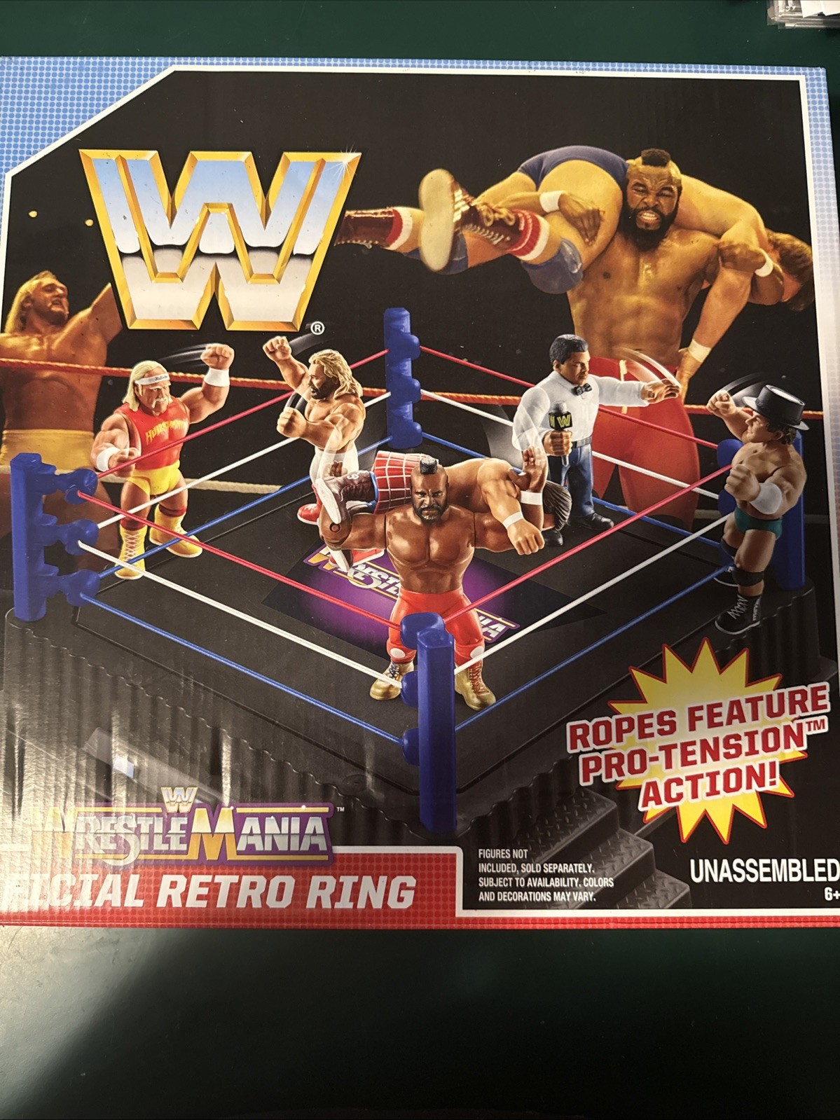 WWE Mattel Wrestlemania Official Retro Wrestling Ring 2023 New in box