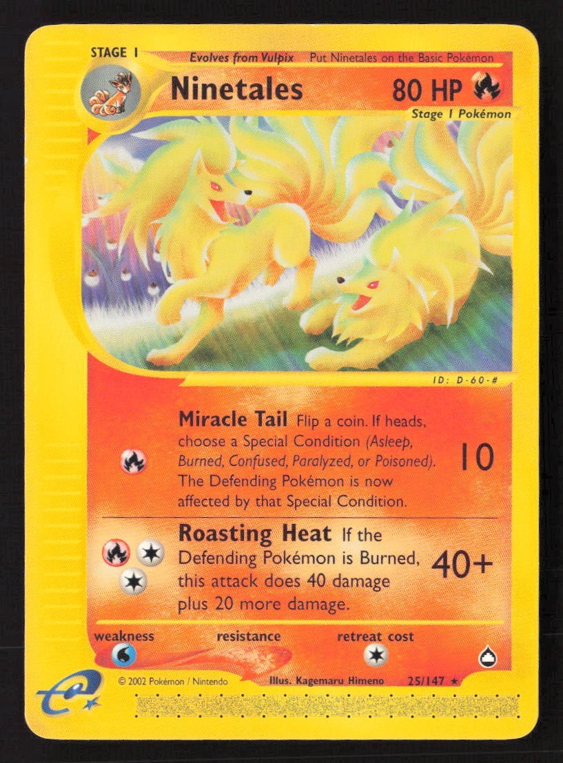 Ninetales 25/147 Aquapolis non holo NM