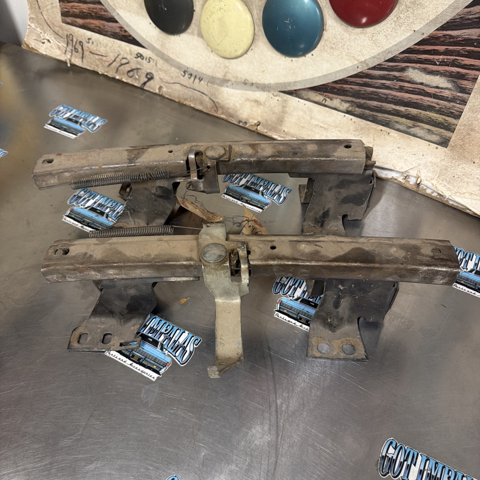 GM NOS 1965-70 Chevrolet Impala Bench Seat Tracks OEM F201 