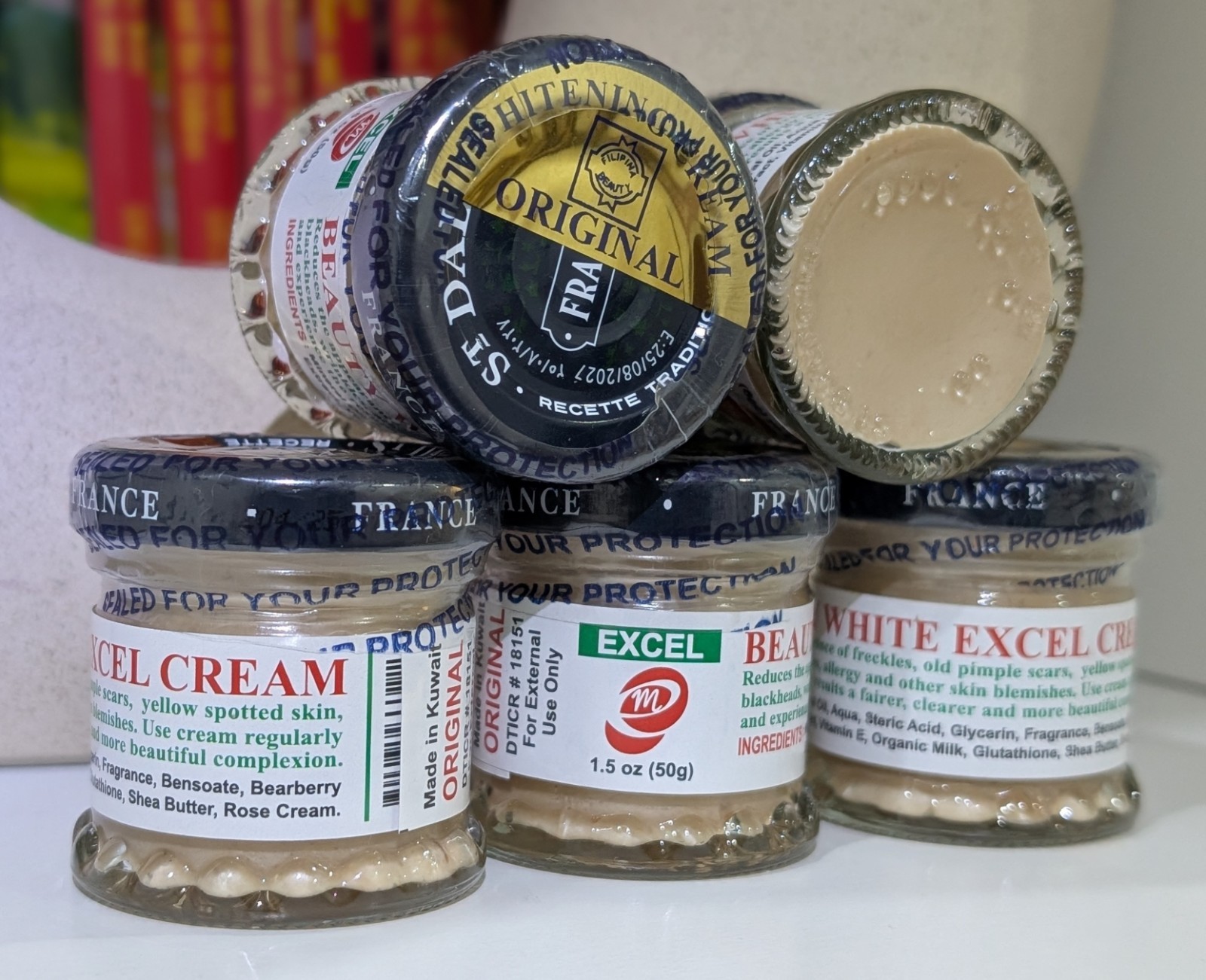 5  Jars  Of  St Dalfour  Excel Whitening