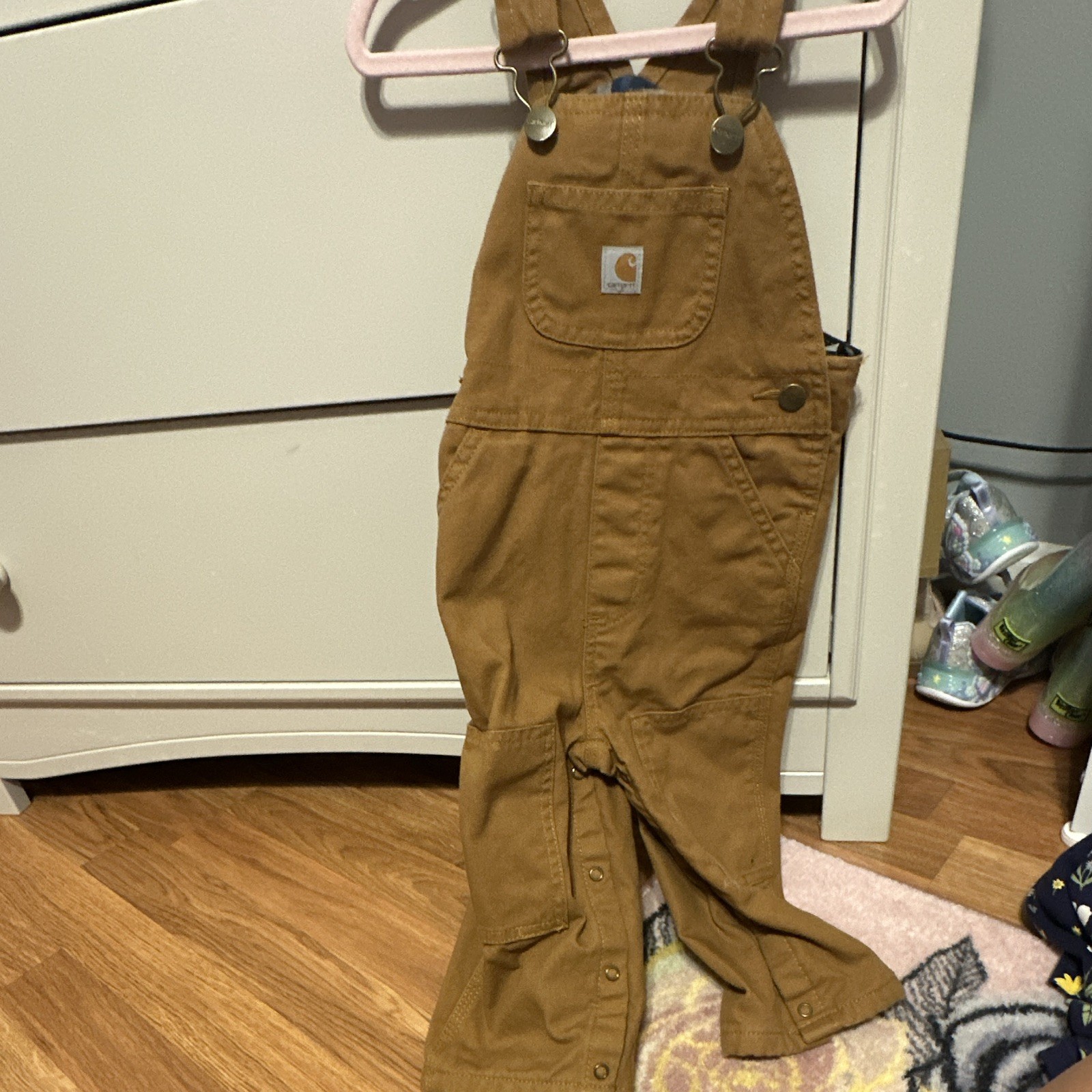 Carhartt Brown Cotton Canvas Work Bib Overalls MPN 1881 Unisex Carhartt Brown Cotton Canvas Work Bib Overalls MPN 1881 Unisex