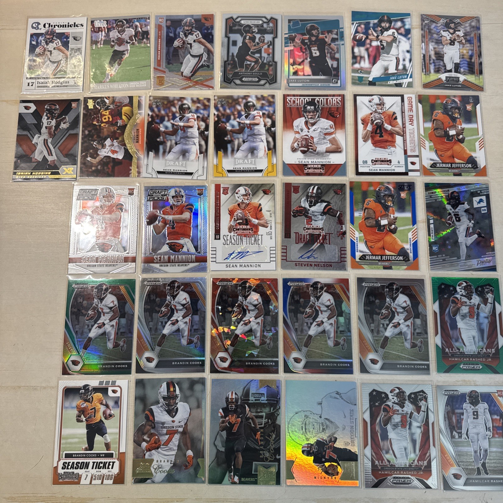 Massive 32 Card Lot Of The Oregon State Beavers Autographs, Prizms And More Massive 32 Card Lot Of The Oregon State Beavers Autographs, Prizms And More