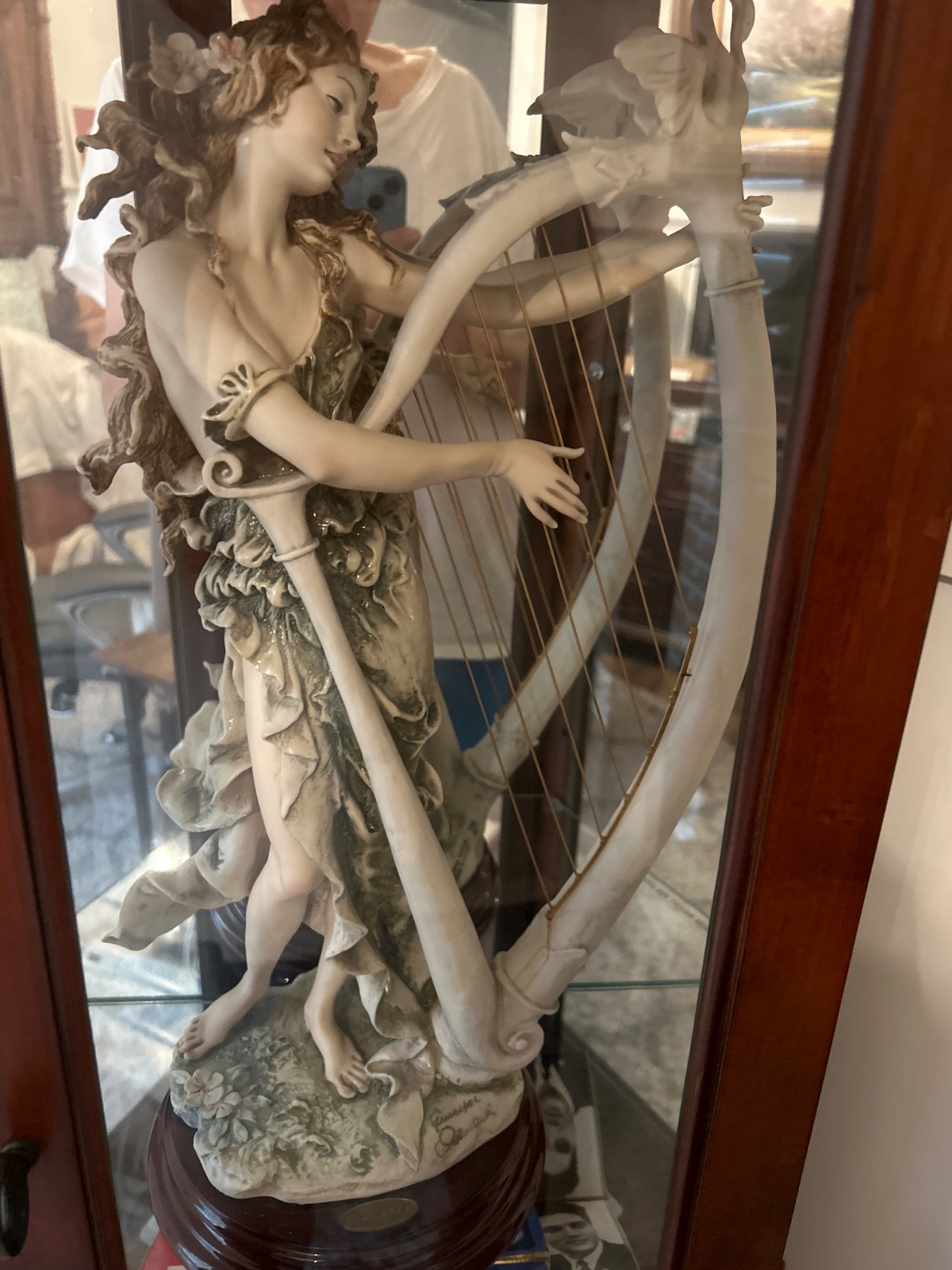 Giuseppe Armani 484C Angelica Harpist Figurine Limited Edition