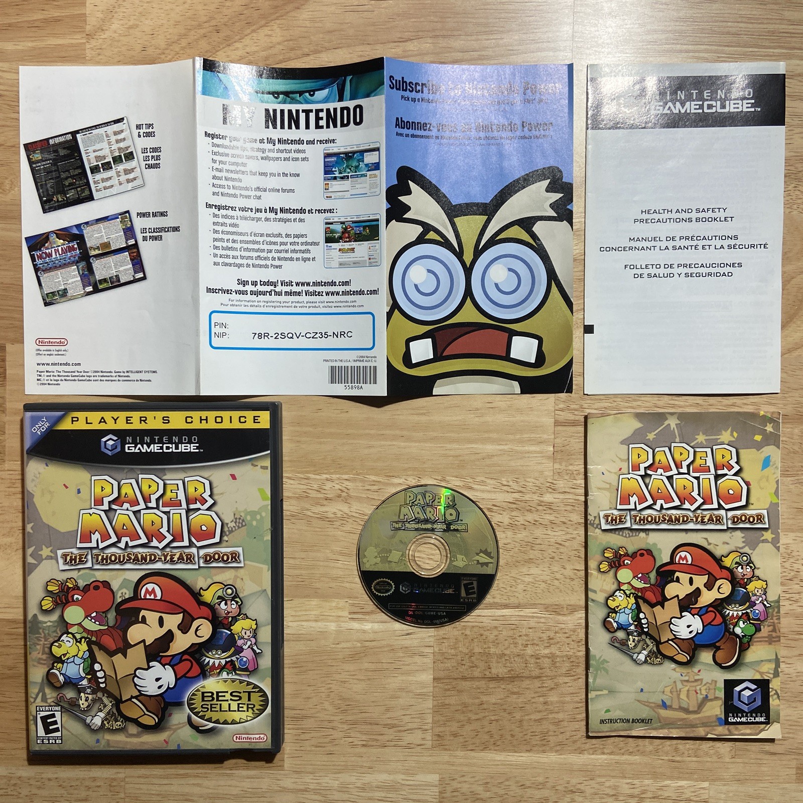 Paper Mario The Thousand-Year Door GameCube CIB Player’s Choice Tested Authentic