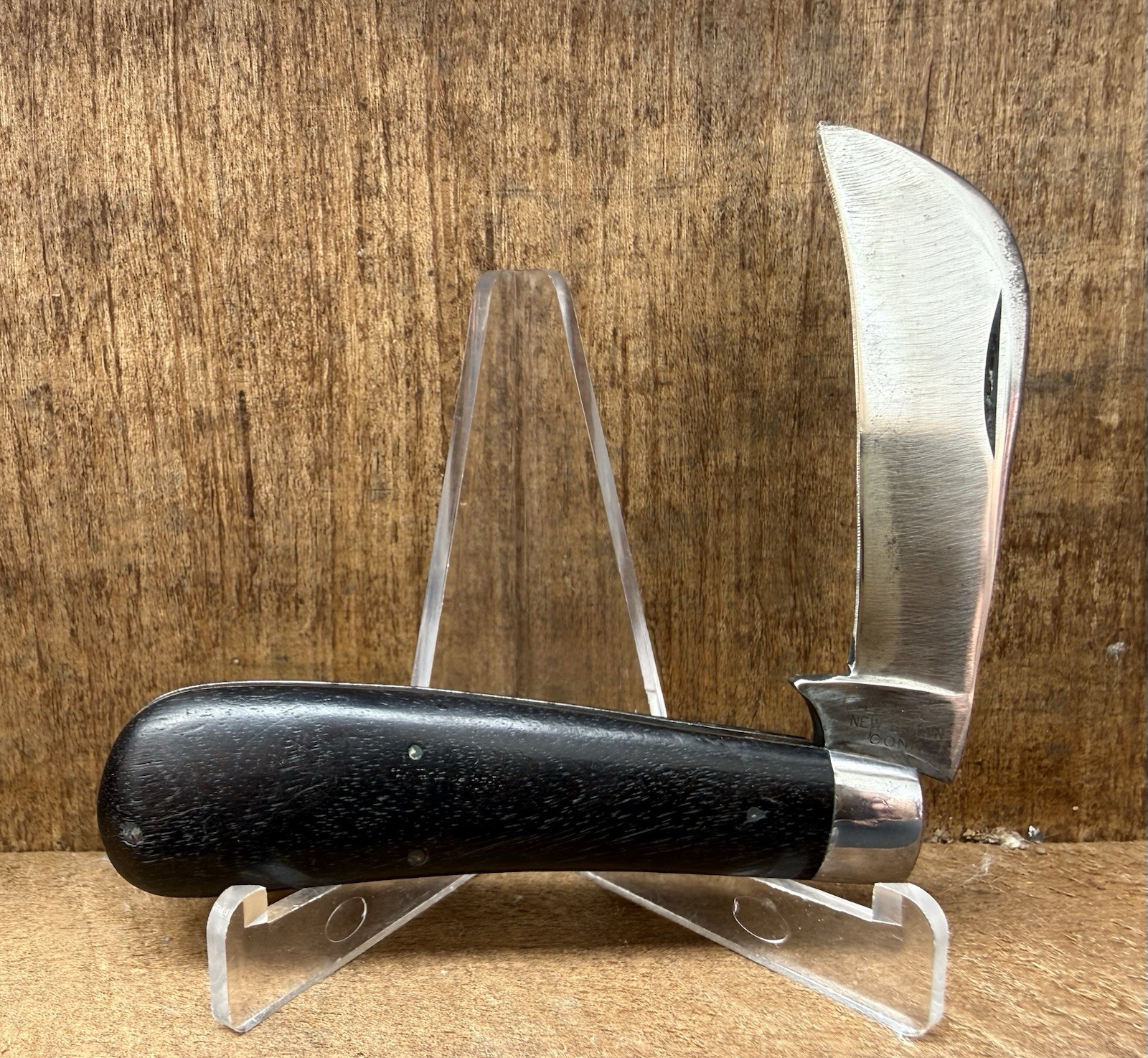 Antique c. 1890-1920 L.F. & C. New Britain CONN Ebony Pruning Knife 100+ Yrs