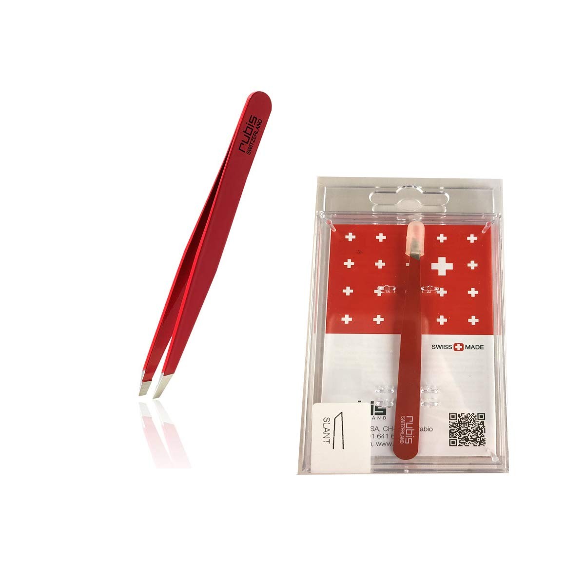 Rubis Swiss Cross Classic Slant 1 Count (Pack of 1), Red With White Rubis Swiss Cross Classic Slant 1 Count (Pack of 1), Red With White