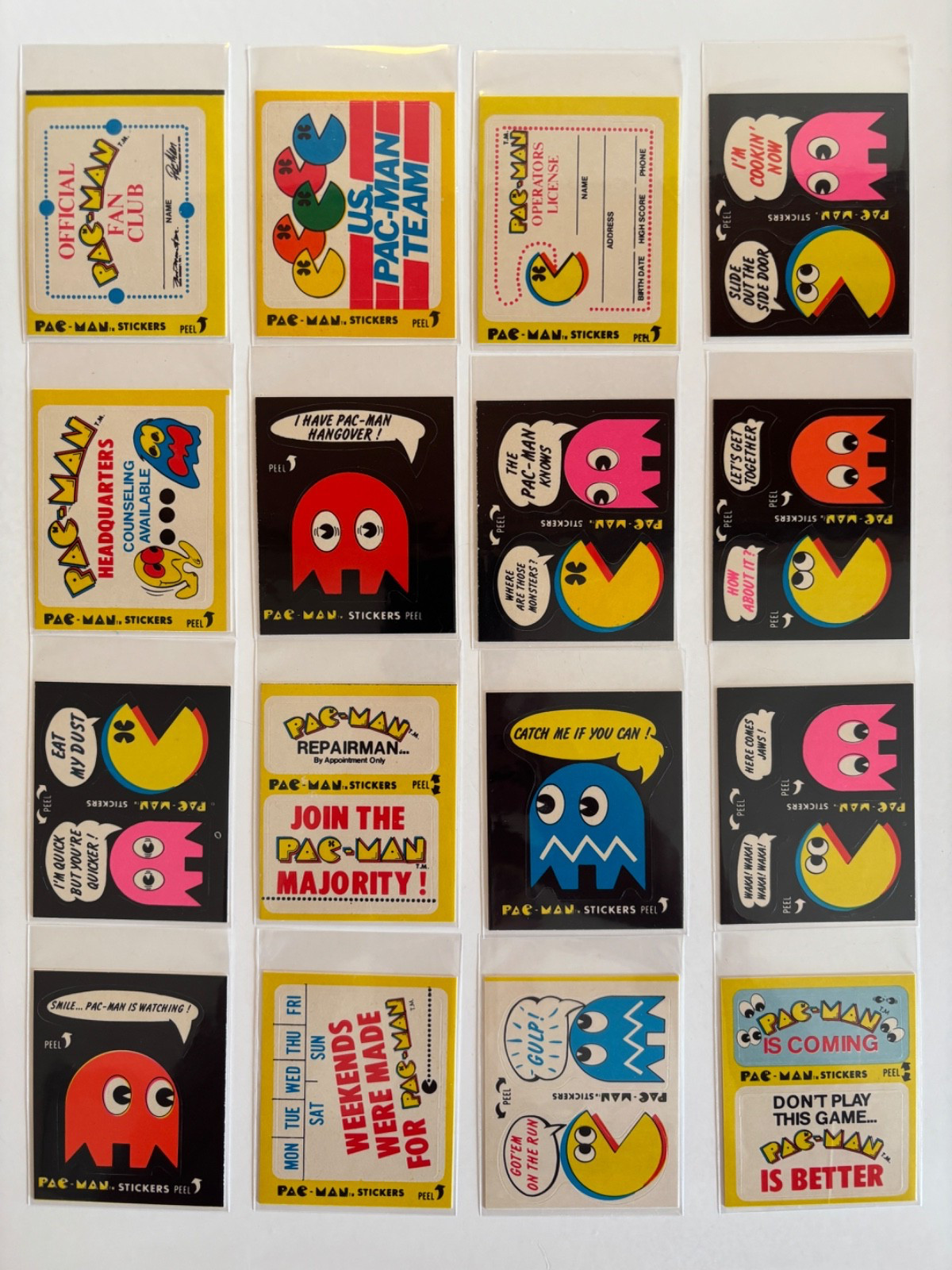 PacMan FLEER 1980 CARD LOT 22 Stickers BEST CONDITION 10 Game Cards UNSCRATCHED 