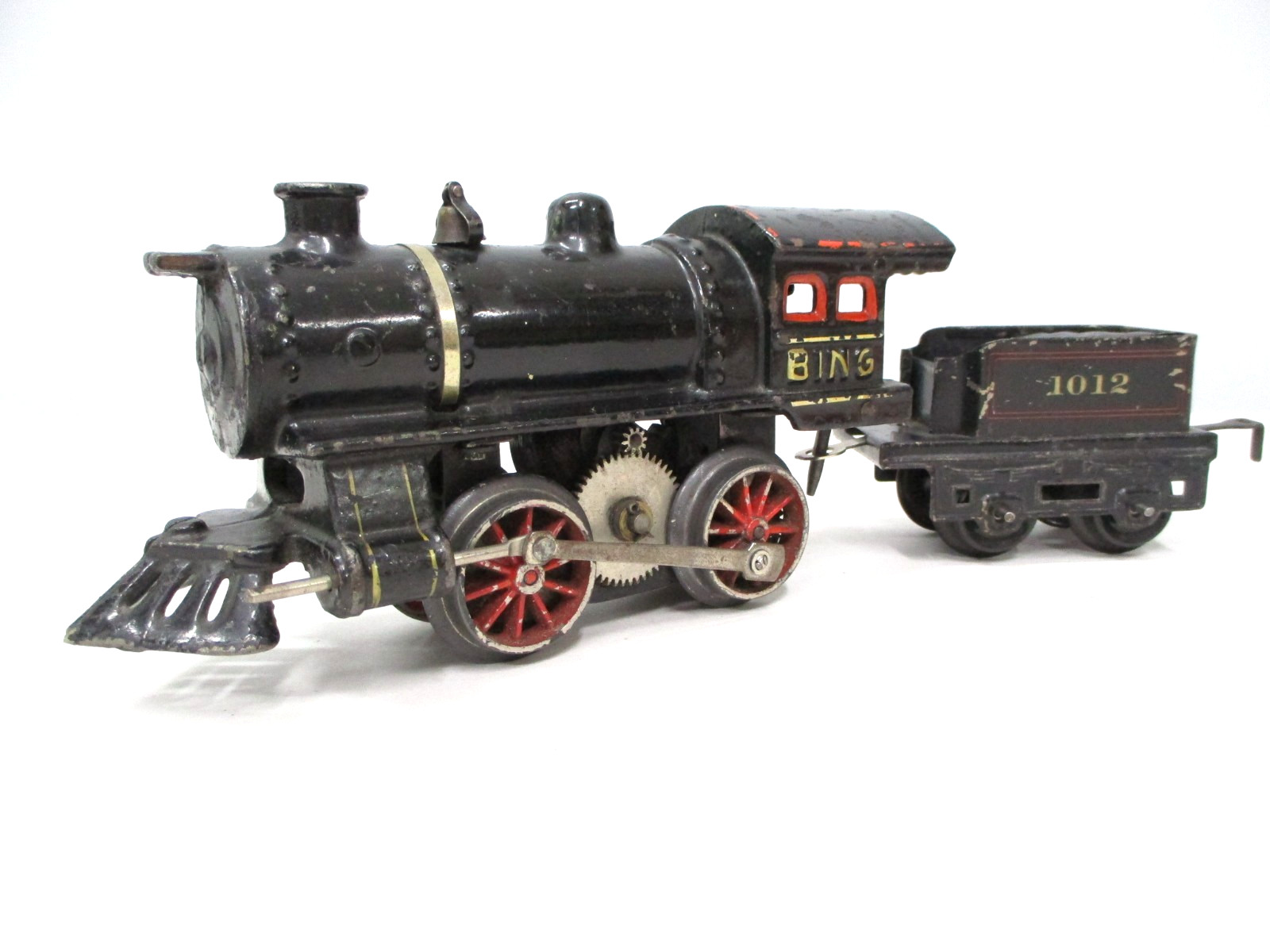 Bing Cast Iron Elec Steam Loco, 1012 Tin Tender Prewar Germany O gauge X8156