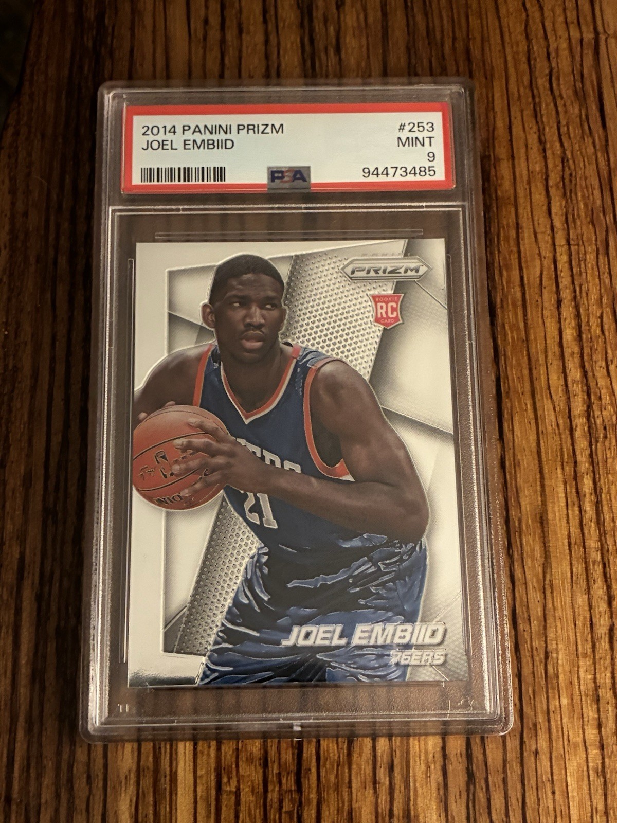 PSA 9 JOEL EMBIID rc 2014 Panini Prizm Basketball ROOKIE #253 76ers PSA 9 JOEL EMBIID rc 2014 Panini Prizm Basketball ROOKIE #253 76ers