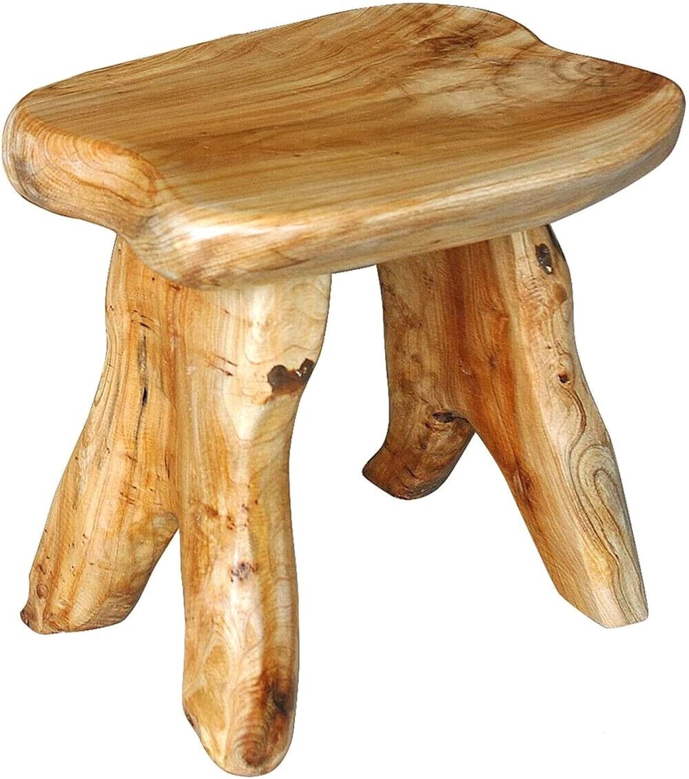 Rustic Live Edge Cedar Bench Wooden Entryway Bench Farmhouse Side Table Stool