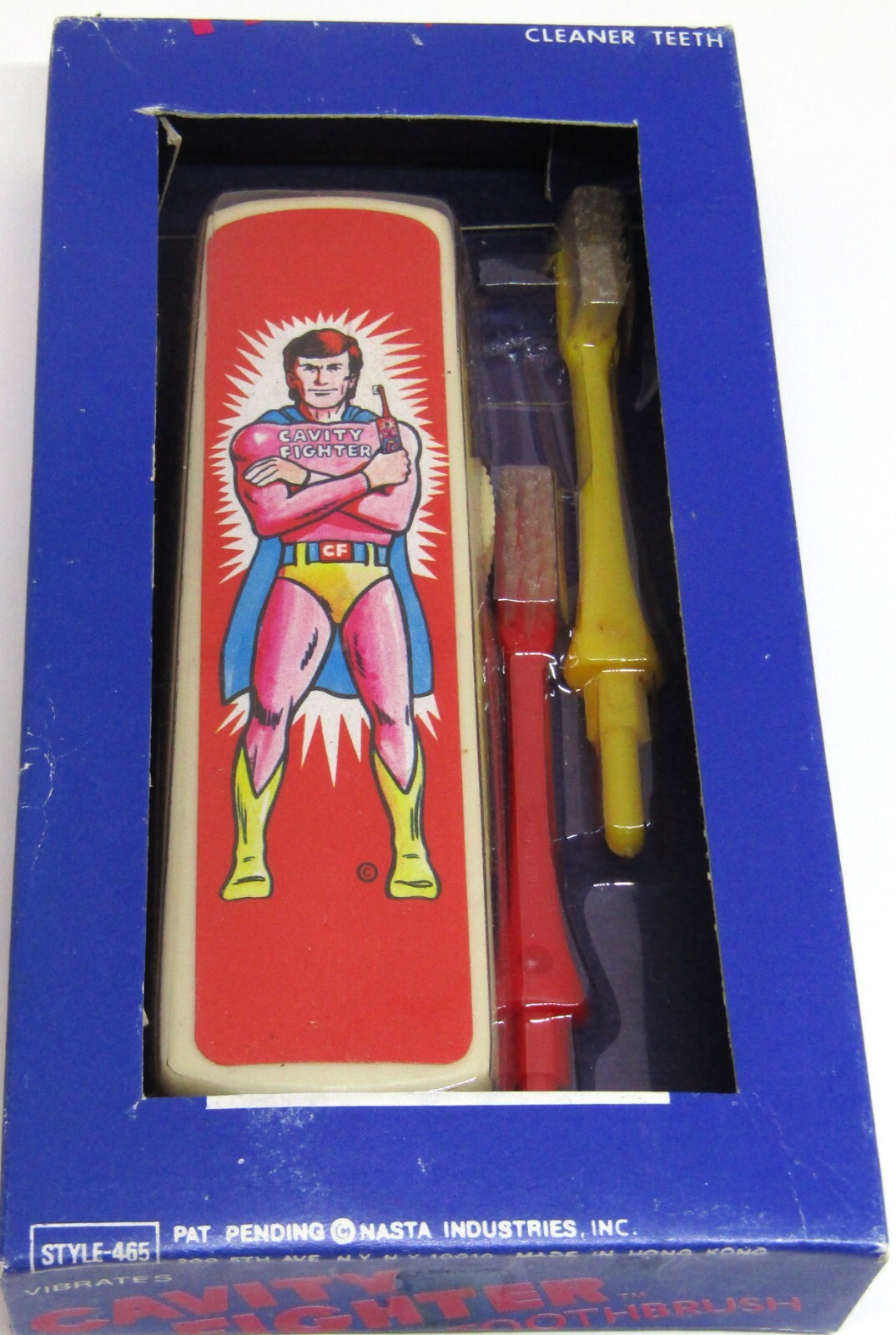 Vintage Nasta Industries, Vibrating Cavity Fighter Toothbrush. NIB.