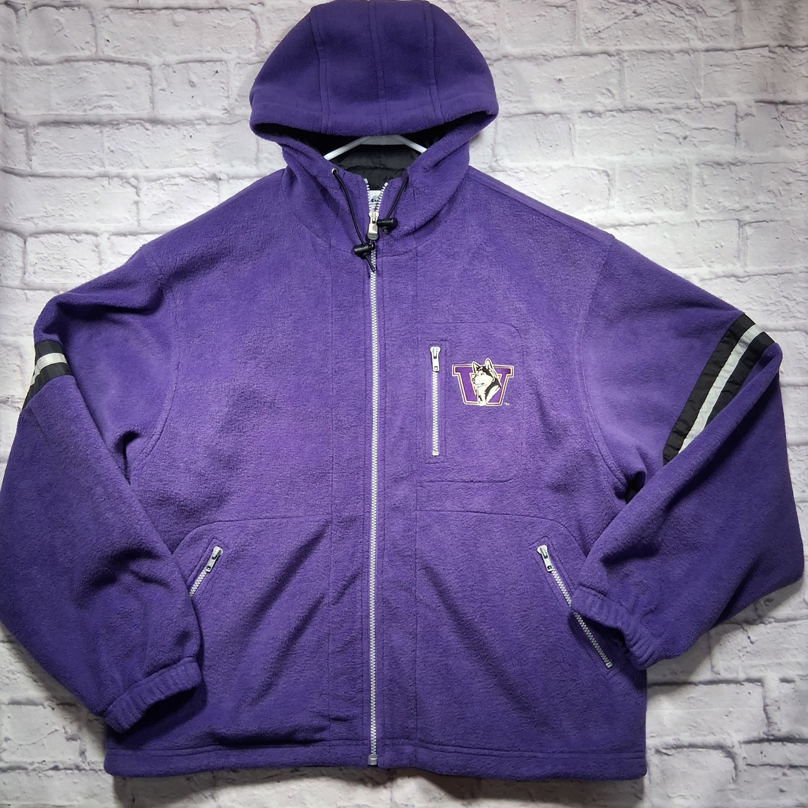 Vintage Champion Fleece UW Huskies Full Zip Hooded Jacket Purple XL RARE EUC Vintage Champion Fleece UW Huskies Full Zip Hooded Jacket Purple XL RARE EUC
