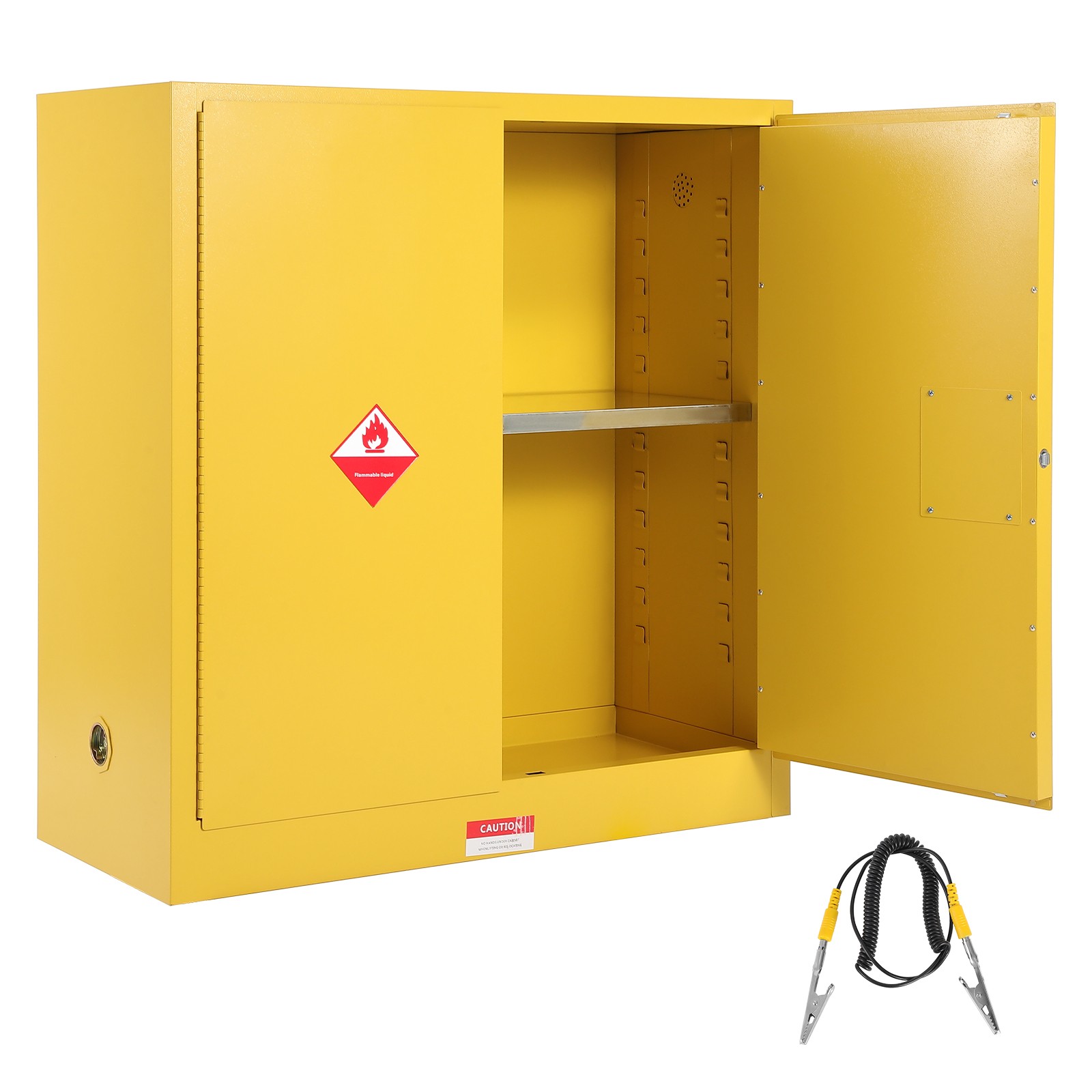 Garvee 30Gal Safety Storage Cabinet Fire Resistant Steel 3-Point Lock Workshop