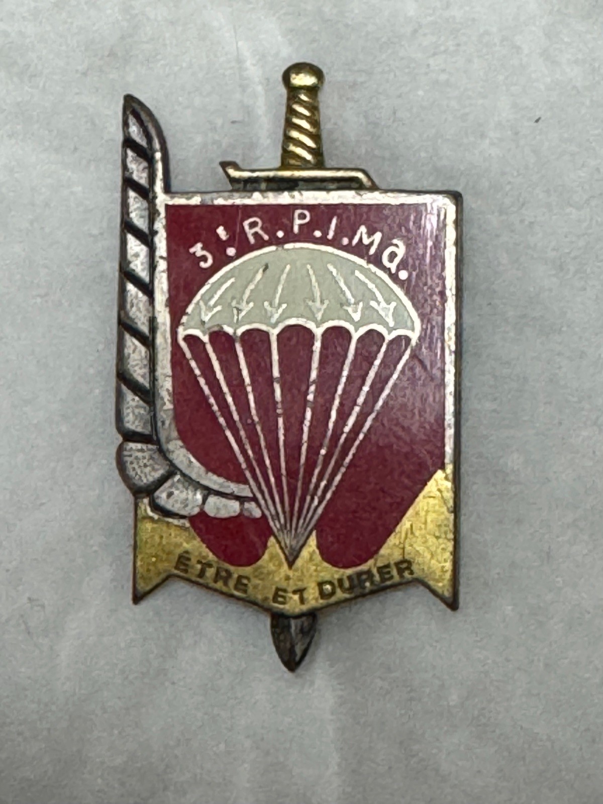 Vintage French Army Paratrooper Badge, Pin
