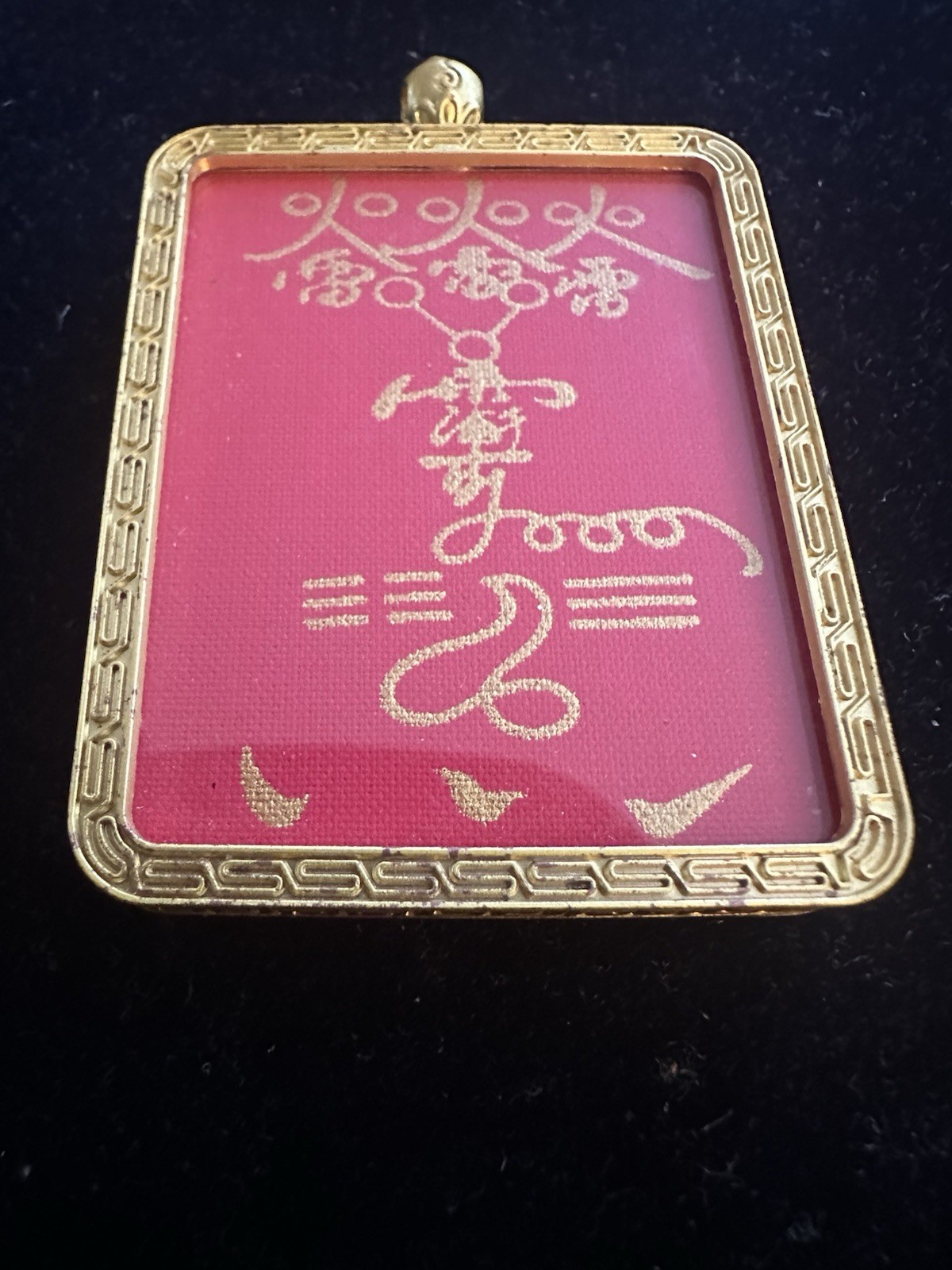 Vintage Tibetan Thangka Amulet Pendant Buddhist Cross Vajra Dorje Plaque 38.6g