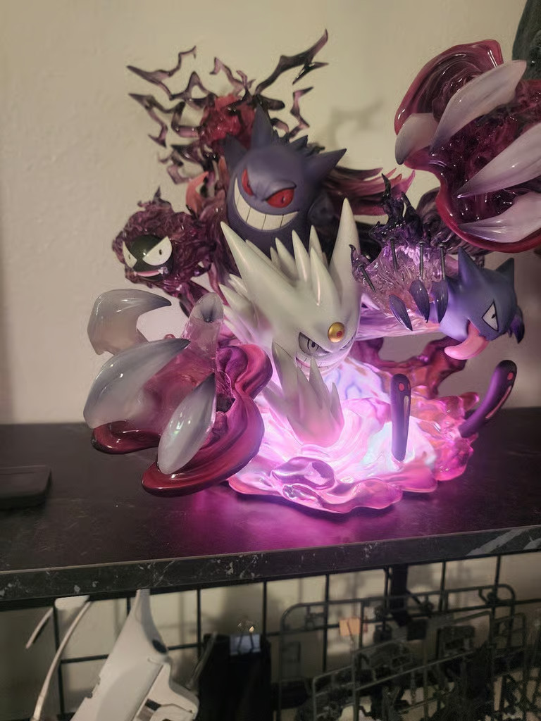 Luminous Gengar Max Evolution Statue Model Figure White Anime Figure Collection Luminous Gengar Max Evolution Statue Model Figure White Anime Figure Collection