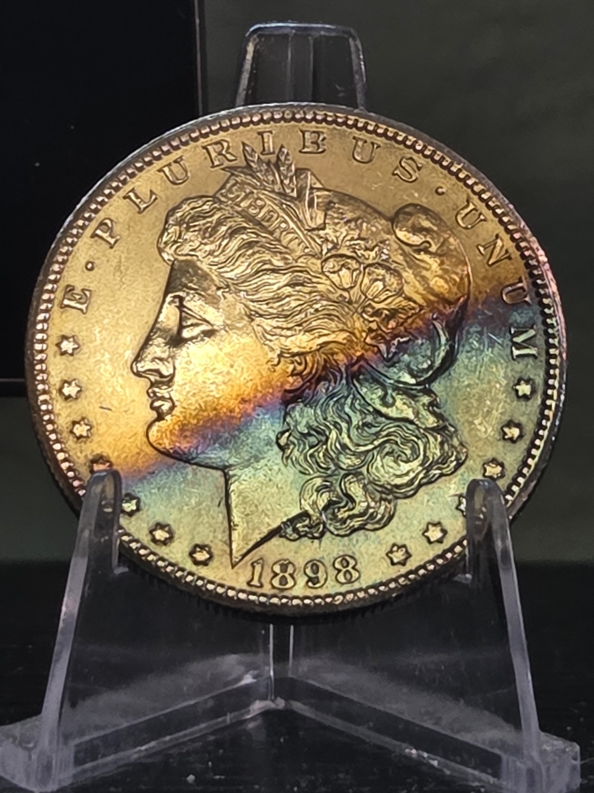 1898-O Morgan Silver Dollar, VAM-16, With Toning
