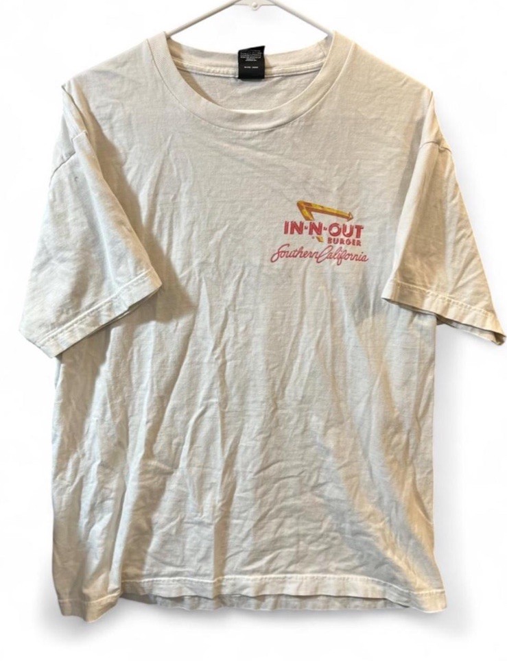 Vintage 1998 In-N-Out Burger T Shirt Southern California Retro Car Graphic XL