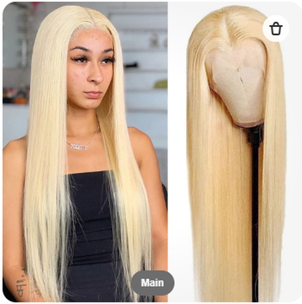 13x4 Lace Front Human Hair Wig 613 Straight Density