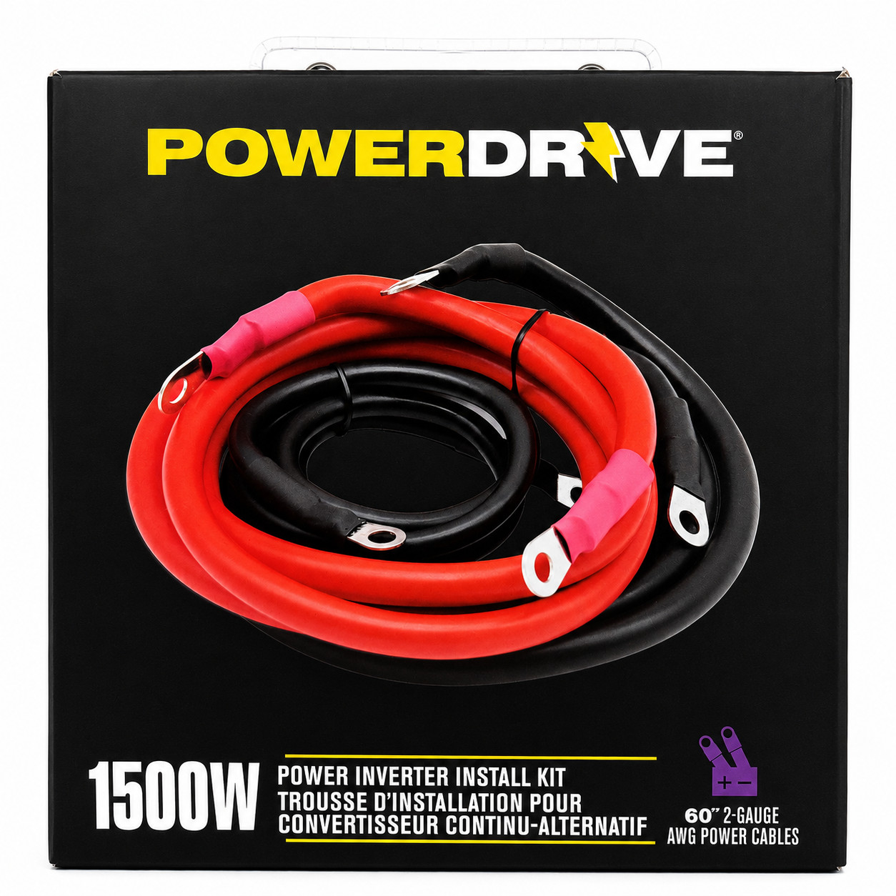 Power Drive 1500W Inverter Battery Cable Kit 2 Gauge Power Drive 1500W Inverter Battery Cable Kit 2 Gauge