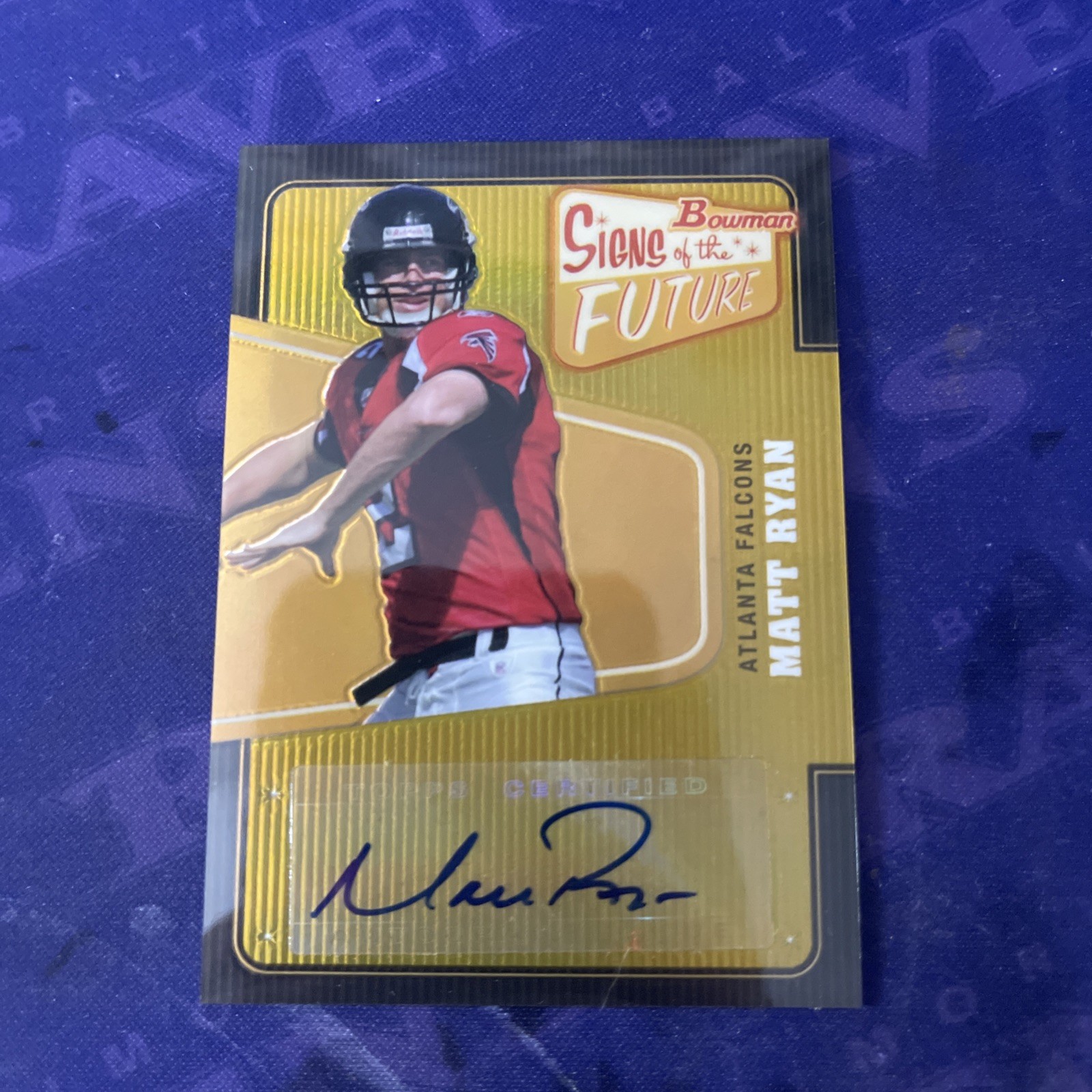 2008 Bowman - Signs of the Future Matt Ryan #SF-MR Gold /50 (AU, RC)