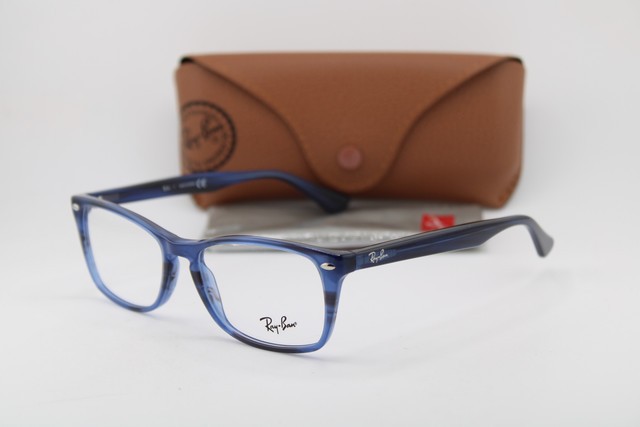 NEW RAY-BAN RB 5228M 8053 BLUE HORN AUTHENTIC EYEGLASSES 54-17