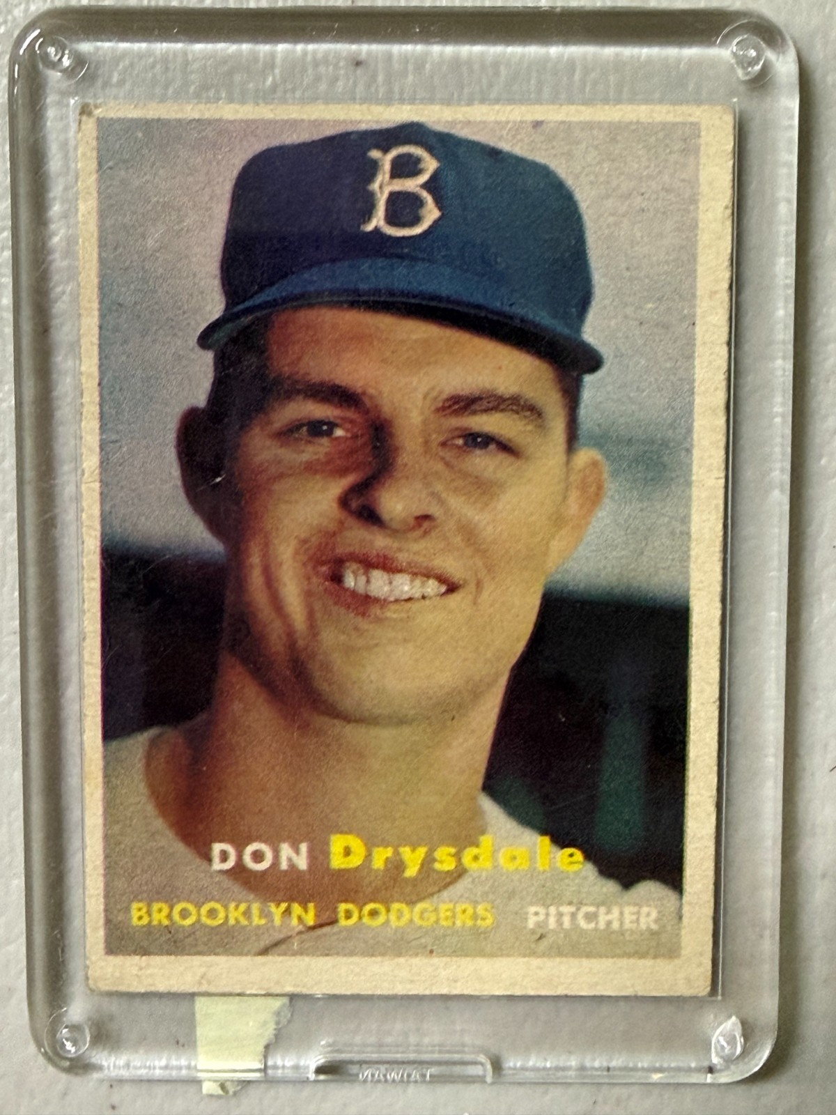 1957 Topps Don Drysdale #18 Rookie RC Brooklyn Dodgers Vintage Baseball Card