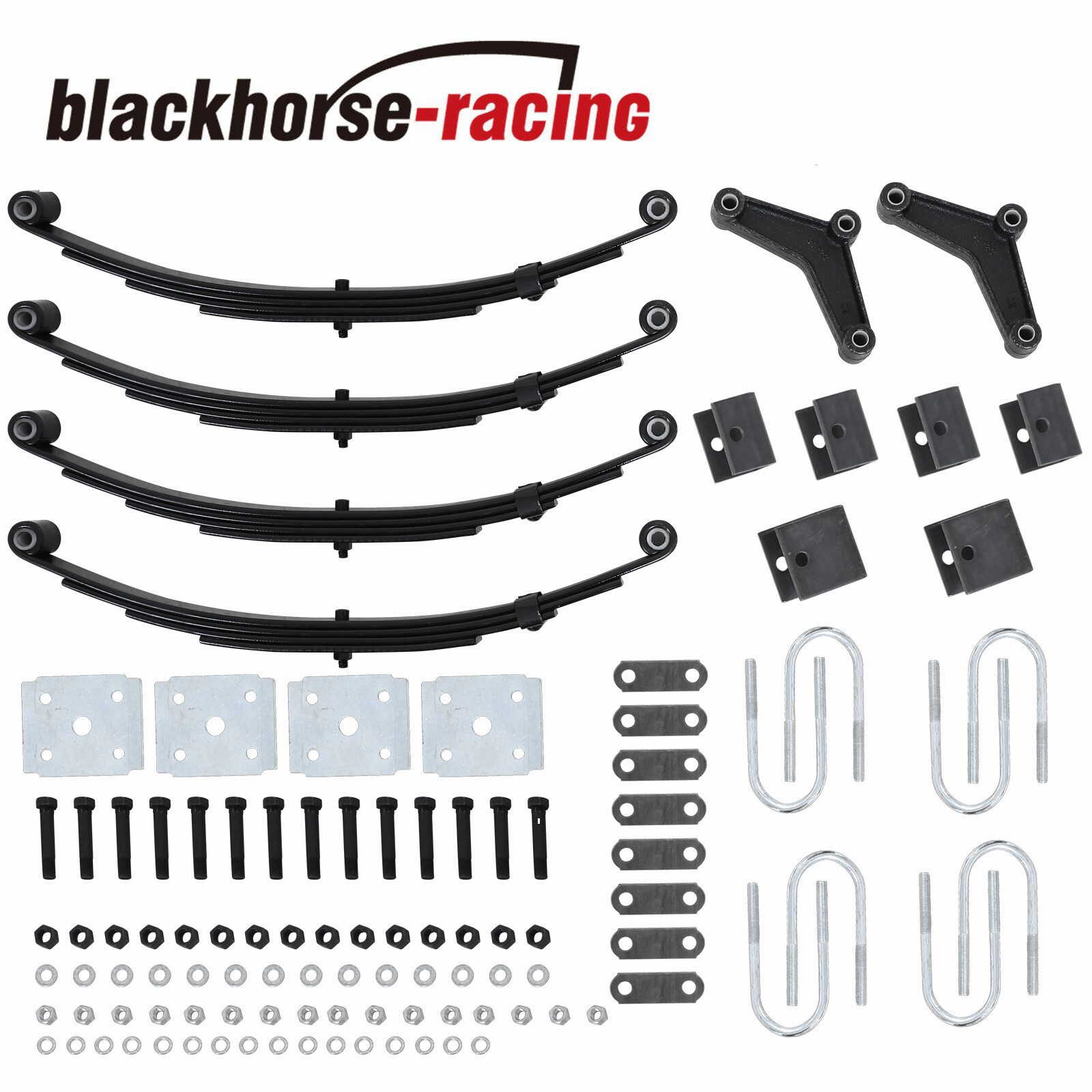Tandem Trailer Axle Suspension Kit 3500lb 4 Leaf Springs U-bolt & Hanger Kit Tandem Trailer Axle Suspension Kit 3500lb 4 Leaf Springs U-bolt & Hanger Kit