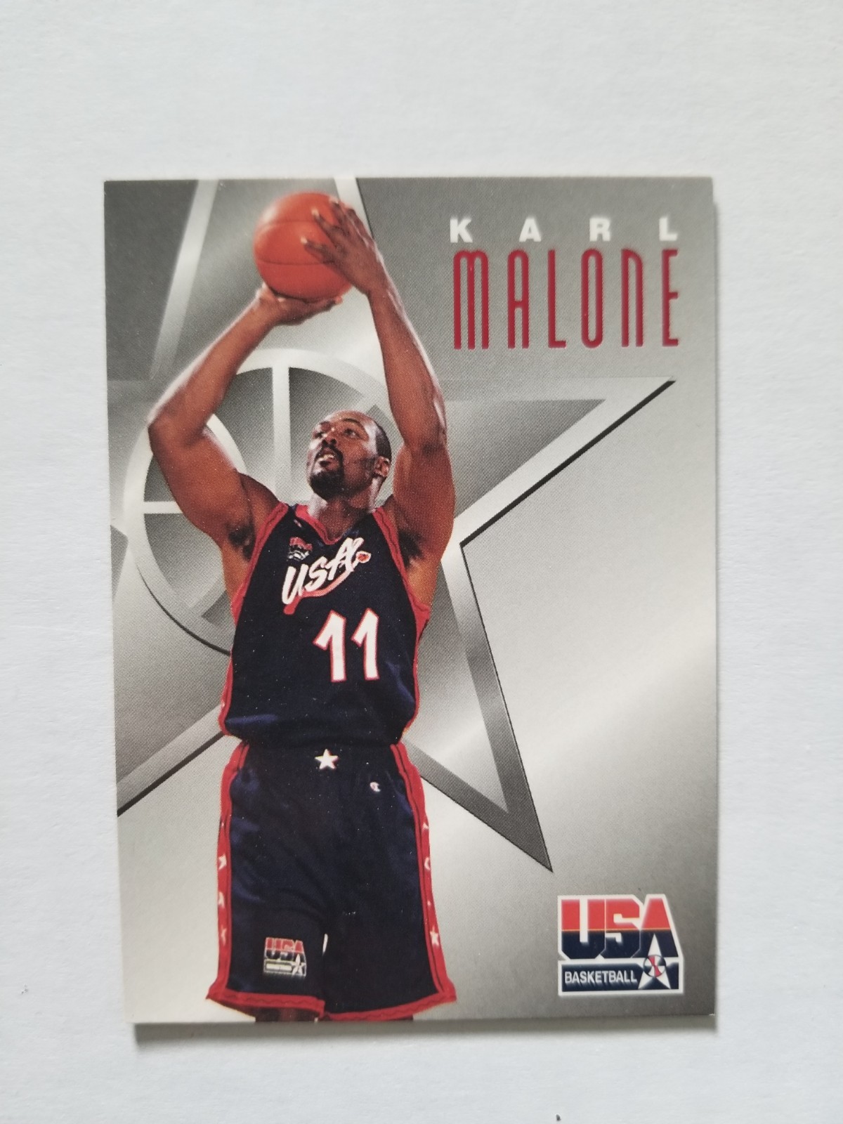 1996 Fleer Skybox Texaco #4 Karl Malone USA Basketball