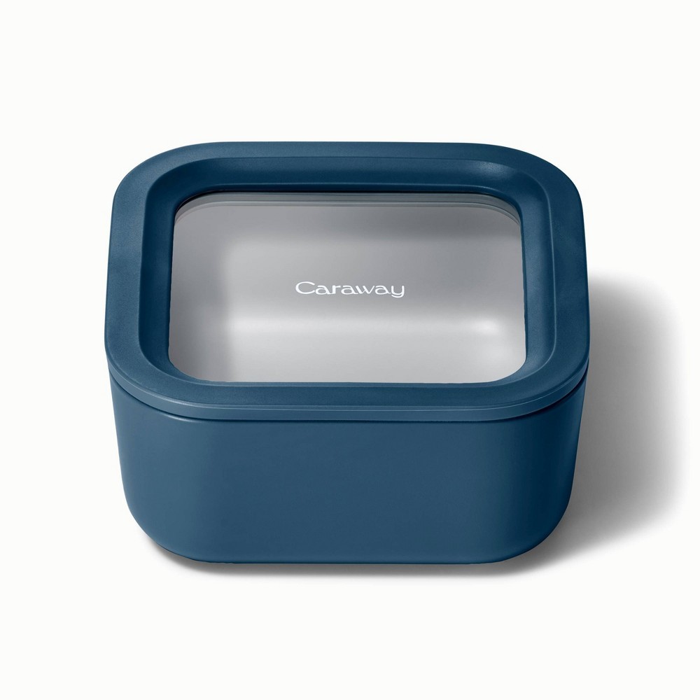Caraway Home Ceramic Coated Glass Food Storage Container - Oven & Microwave Safe