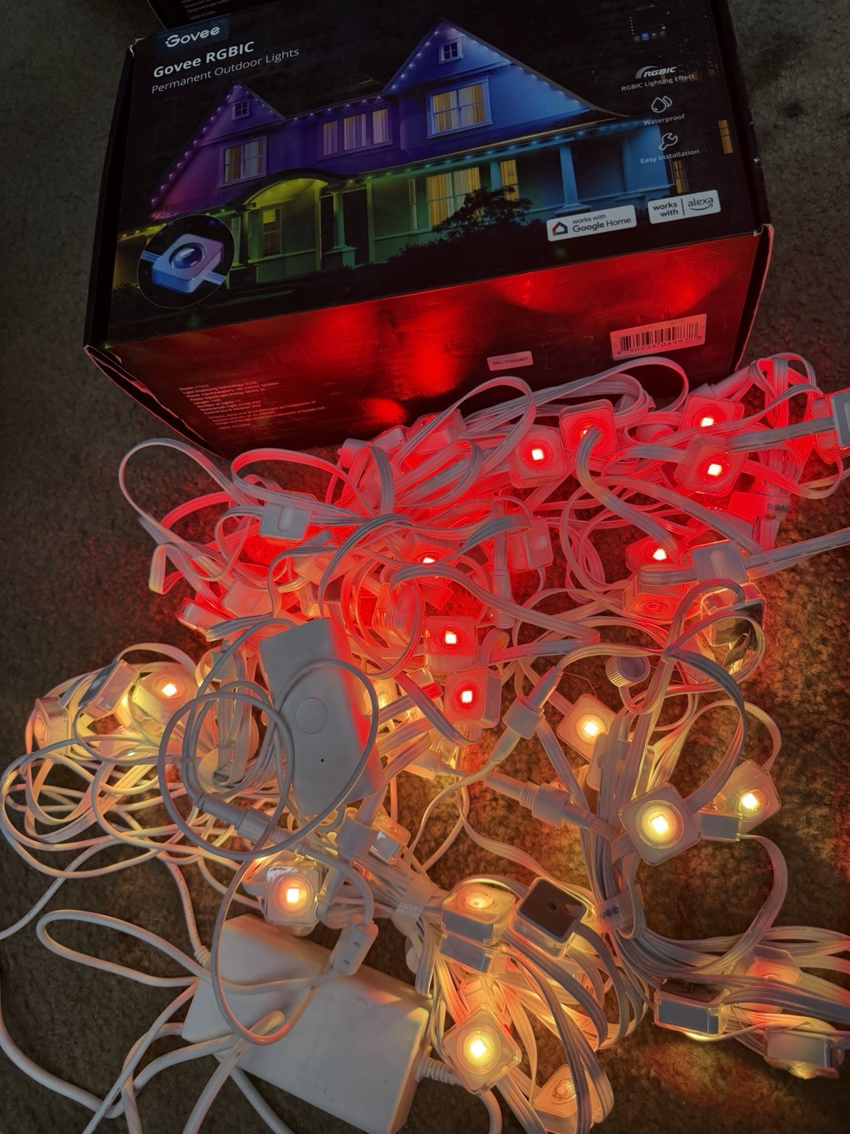 Govee Permanent Outdoor Lights - 100 ft. White Preowned Govee Permanent Outdoor Lights - 100 ft. White Preowned