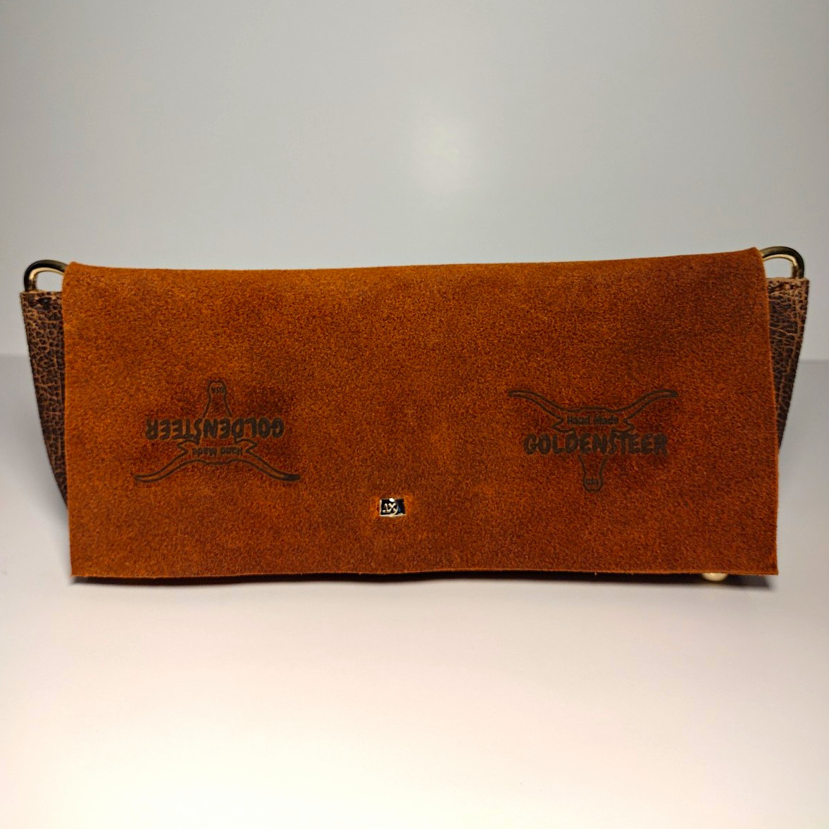 Limited Hand Stitched Hybrid Leather Suede Crossbody Clutch Made In Illinois USA Limited Hand Stitched Hybrid Leather Suede Crossbody Clutch Made In Illinois USA