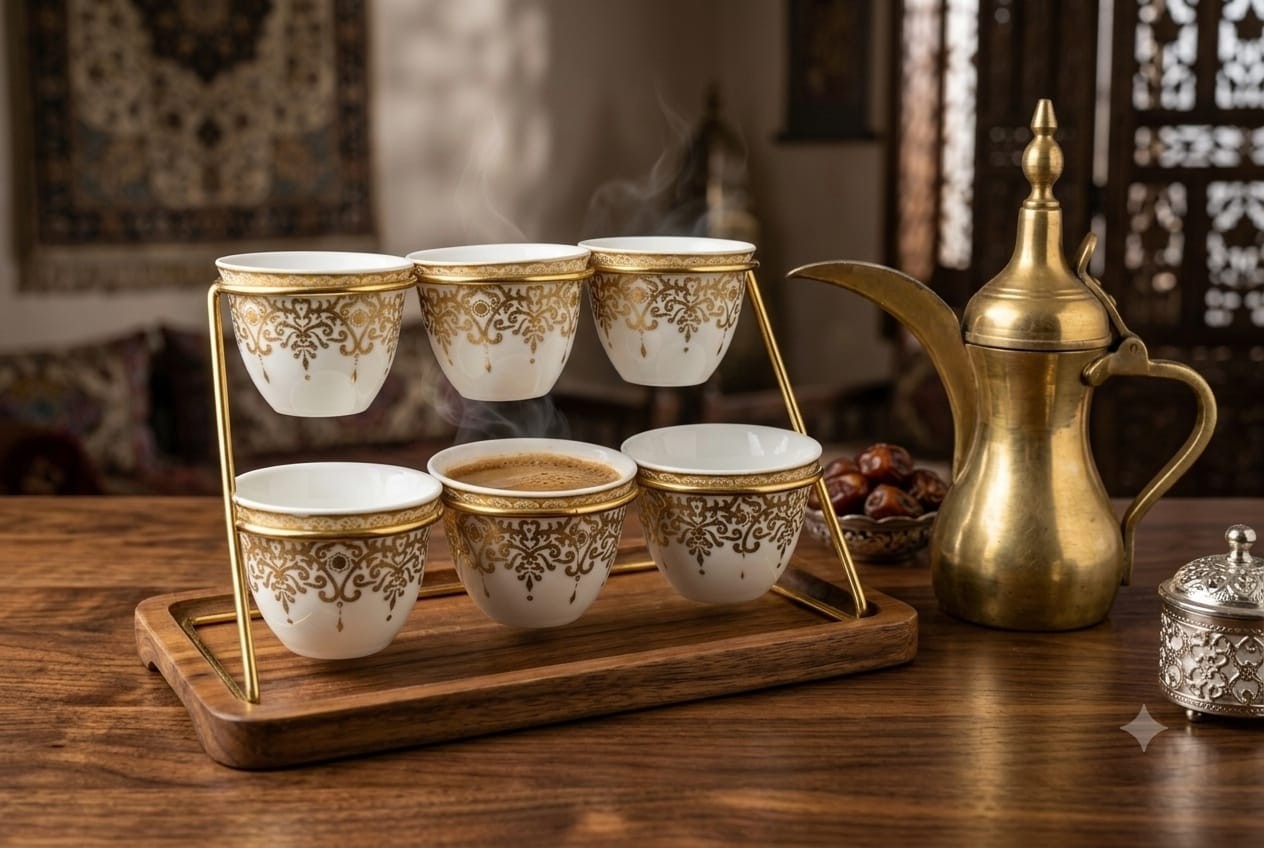 Set of 6 Arabic Coffee Cups – Traditional Middle Eastern Cups Set of 6 Arabic Coffee Cups – Traditional Middle Eastern Cups