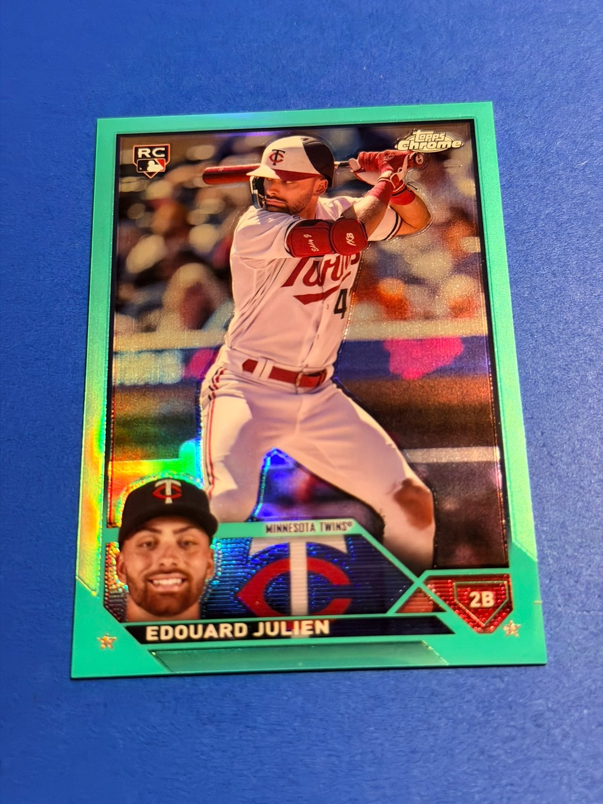 2023 Topps Chrome Update Series - Edouard Julien #USC79 Aqua Refractor /199 (RC)
