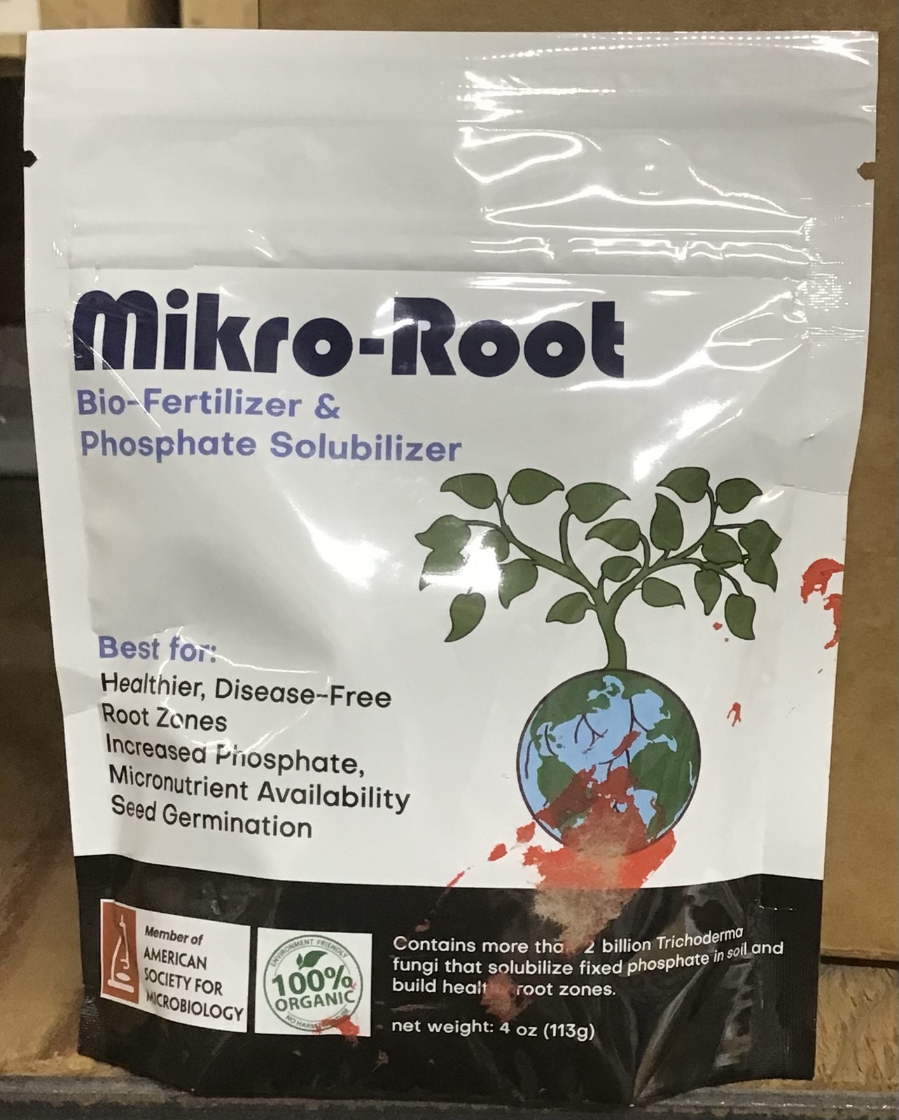 Mikro-Root Trichoderma Fungi For Healthier Root Management, Solubilize 4 Oz.