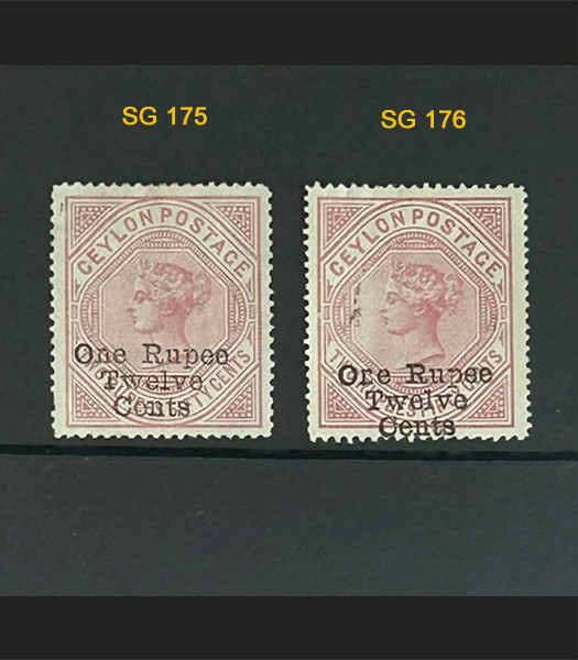 CEYLON: 1885 QV SG 175 & 176, Mint, OG, Fresh Color, Rare, Cat £800+